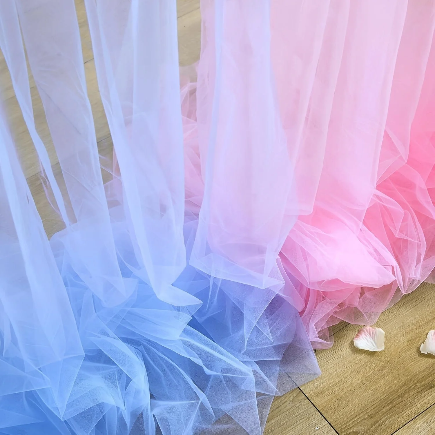 Gender Reveal Backdrop Curtains - Blue & Pink - Image 5