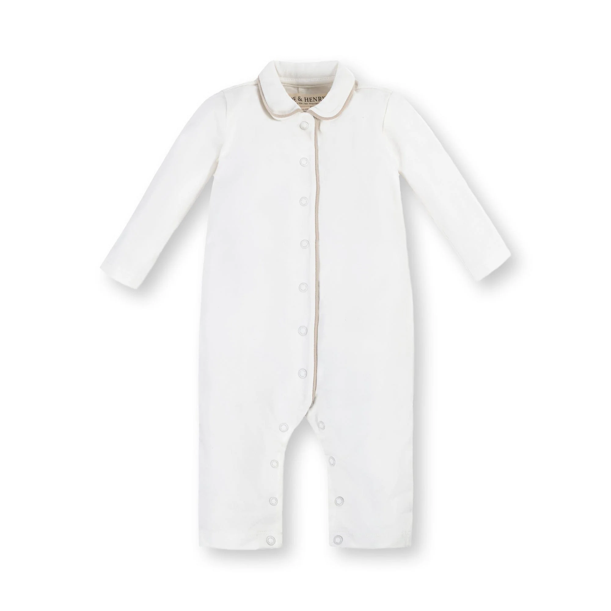 3-Piece Organic Knit Gift Set - White with Taupe Trim - Image 4