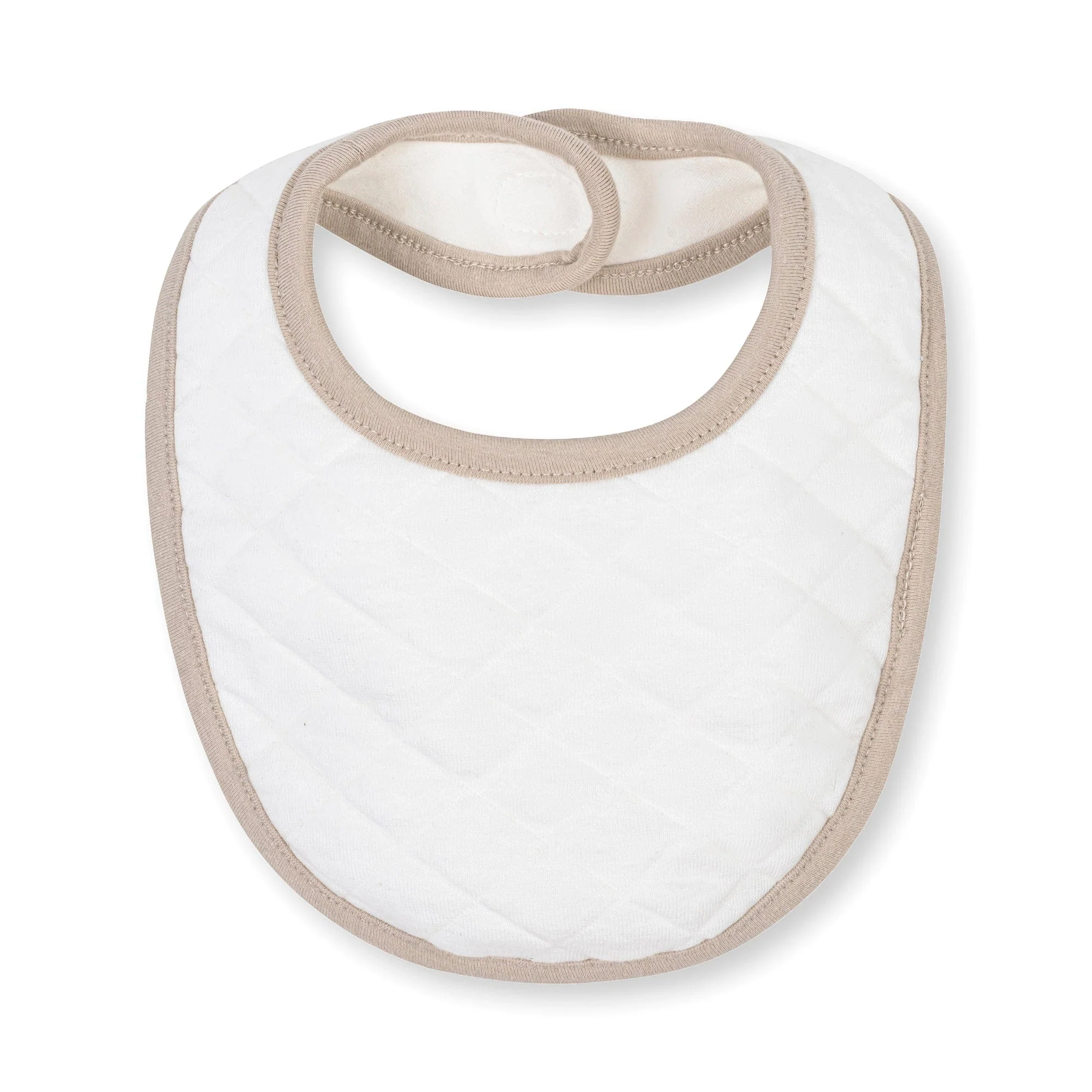 3-Piece Organic Knit Gift Set - White with Taupe Trim - Image 6