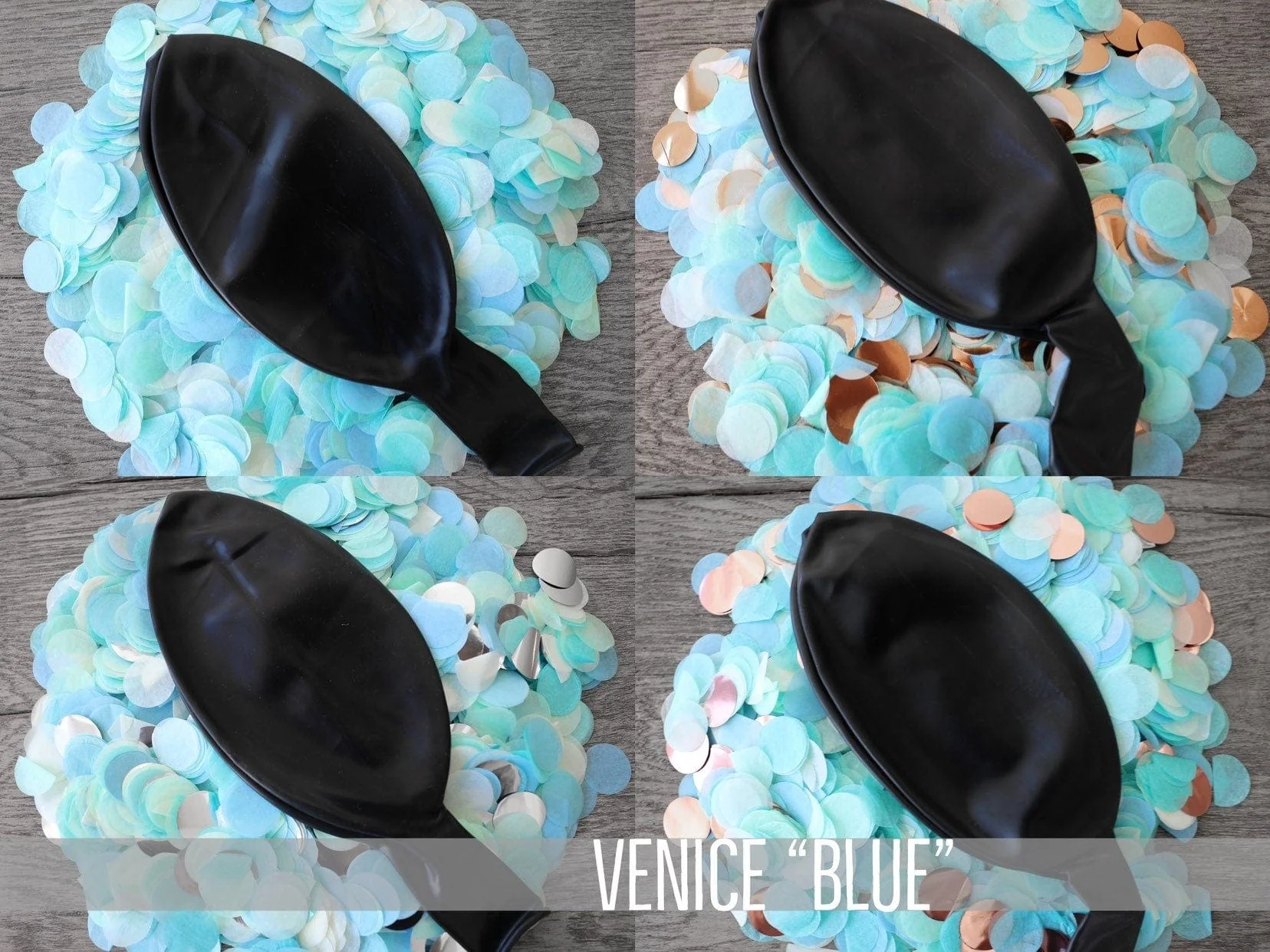 36 in Black Gender Reveal Balloon filled with Designer Pink or Blue Confetti - Image 15