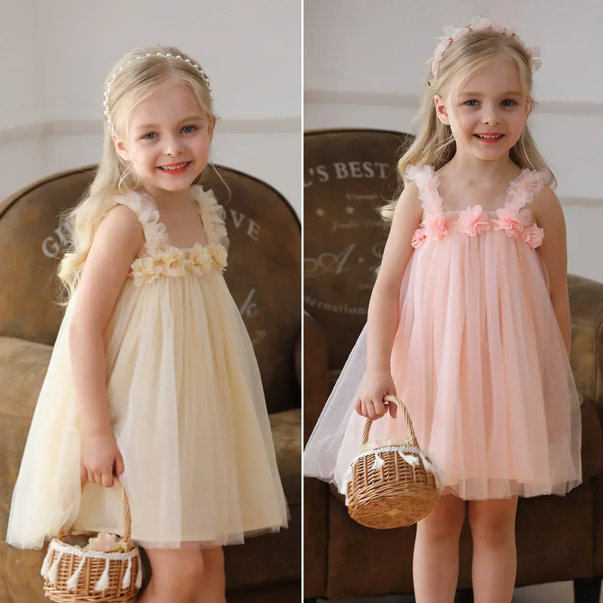 3D Flower Mesh Dress - Image 4