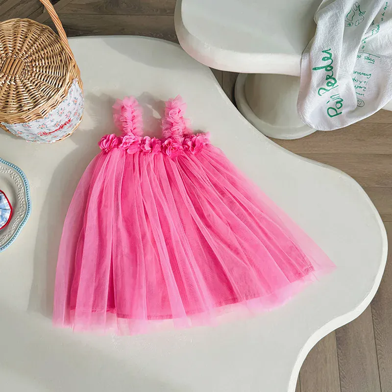 3D Flower Mesh Dress - Image 9