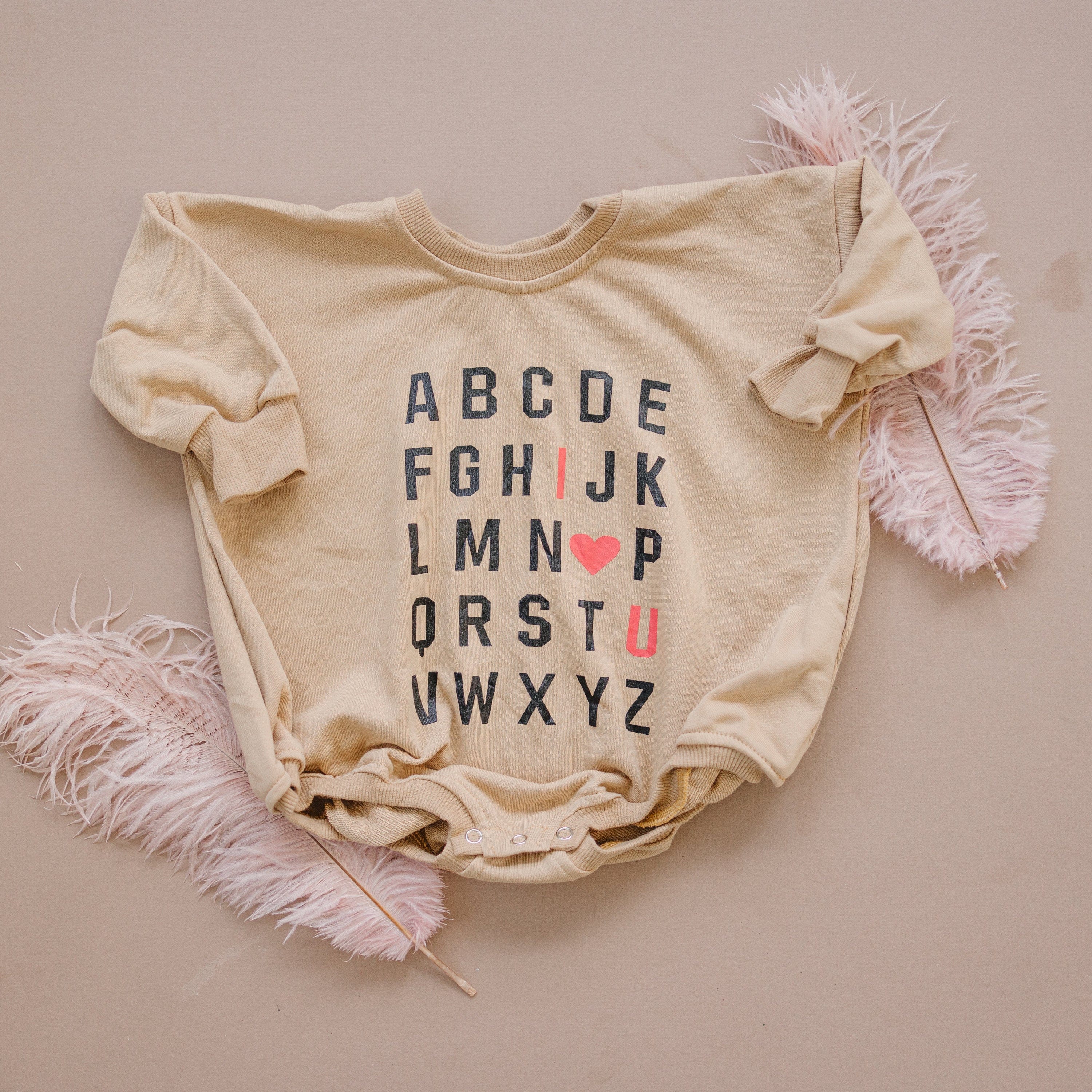 ABC I Love You Sweatshirt Romper - Image 10