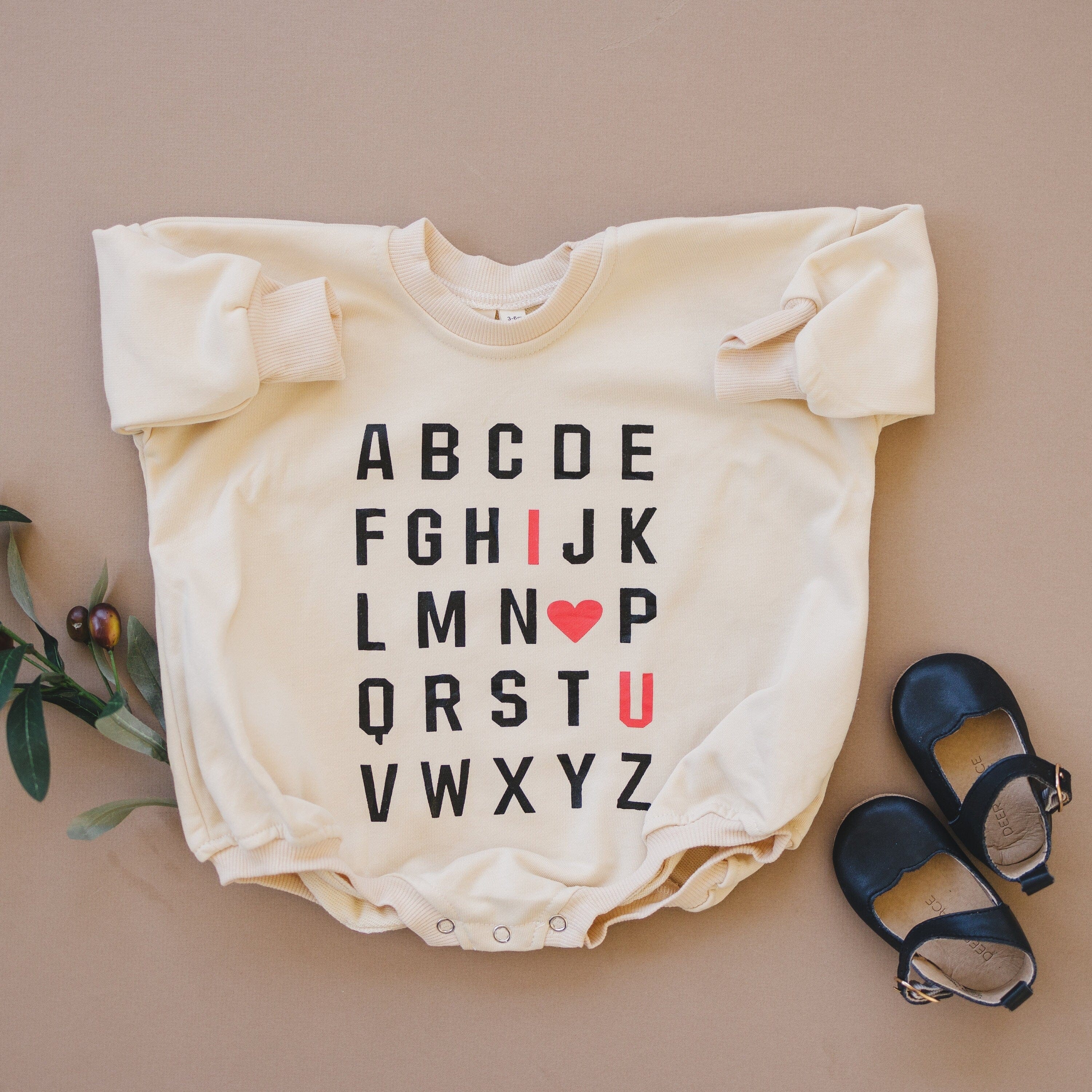 ABC I Love You Sweatshirt Romper - Image 4