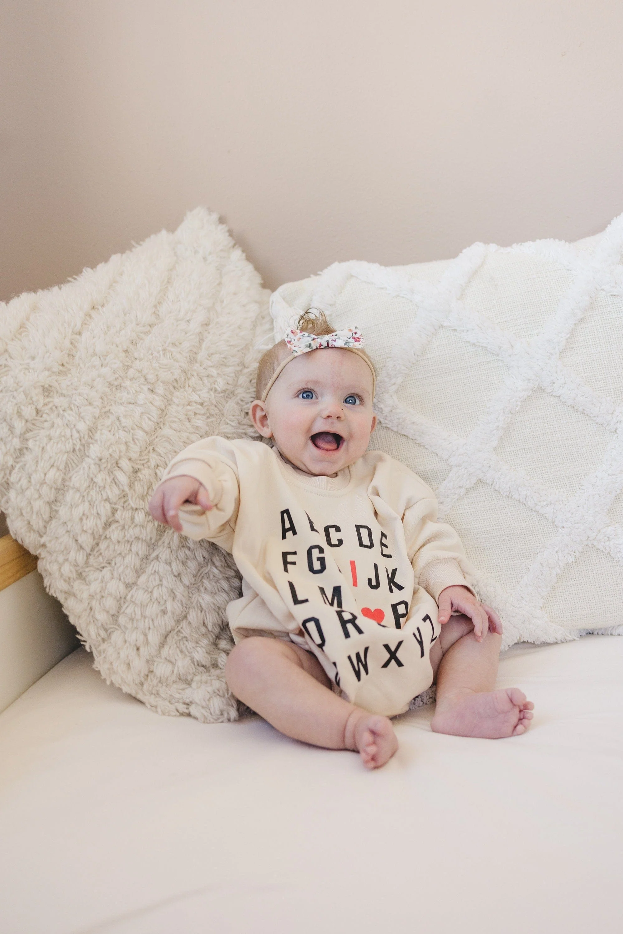 ABC I Love You Sweatshirt Romper - Image 6
