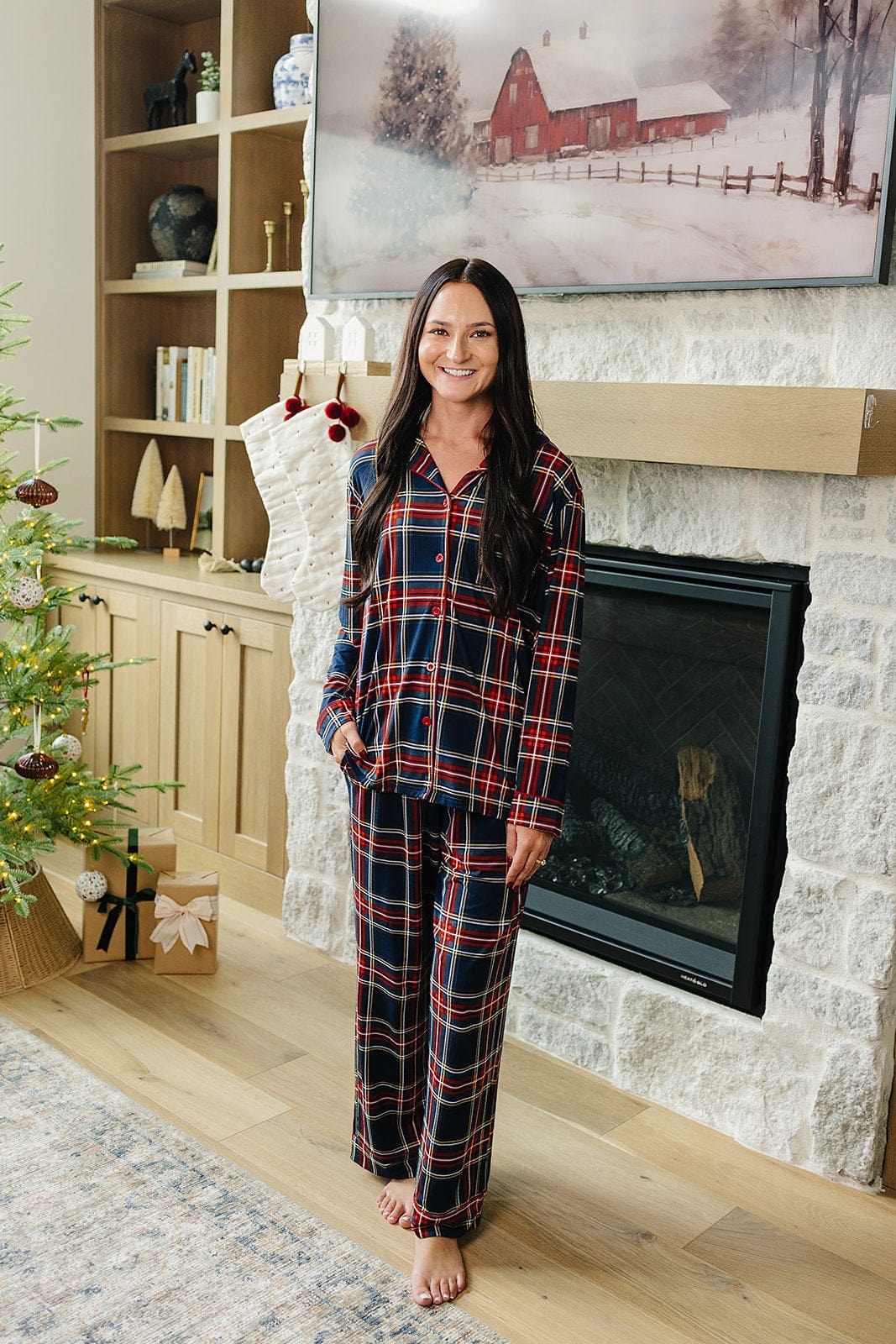 Adult Christmas Plaid Pajama Set - Image 4