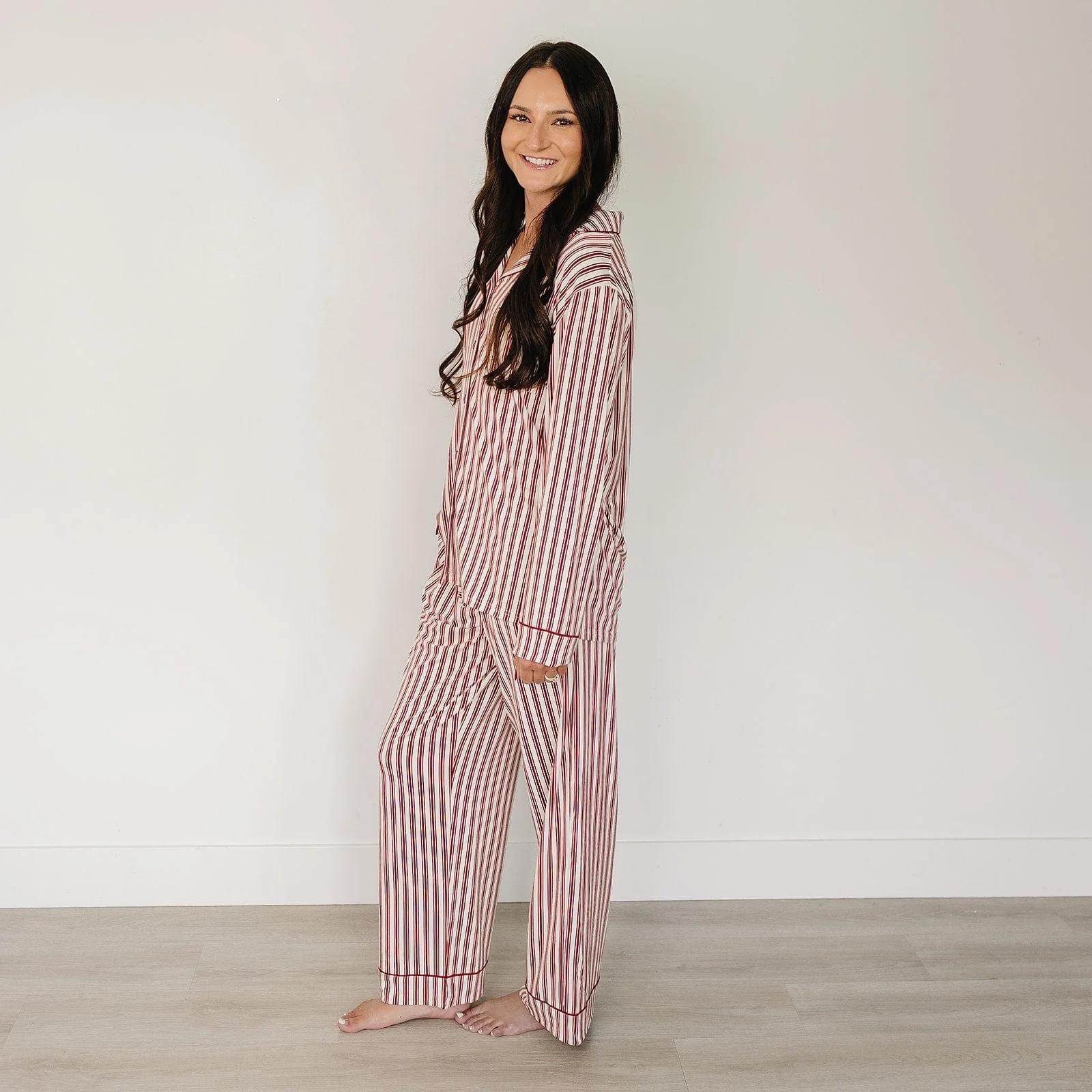 Adult Red Stripes Pajama Set - Image 3