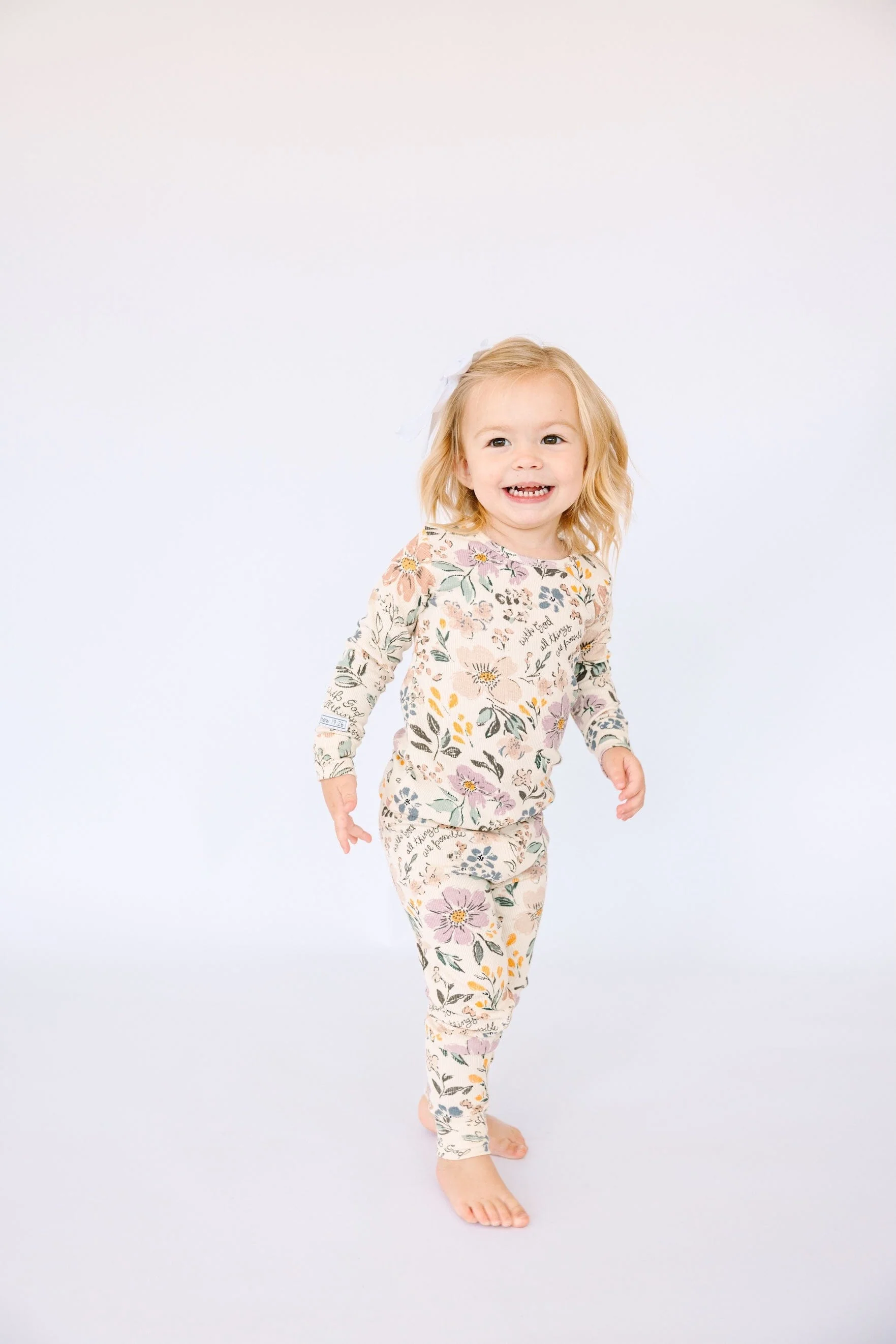 All Things Are Possible Ribbed Cotton-Bamboo Blend PJ Long Sleeve Set - Image 6