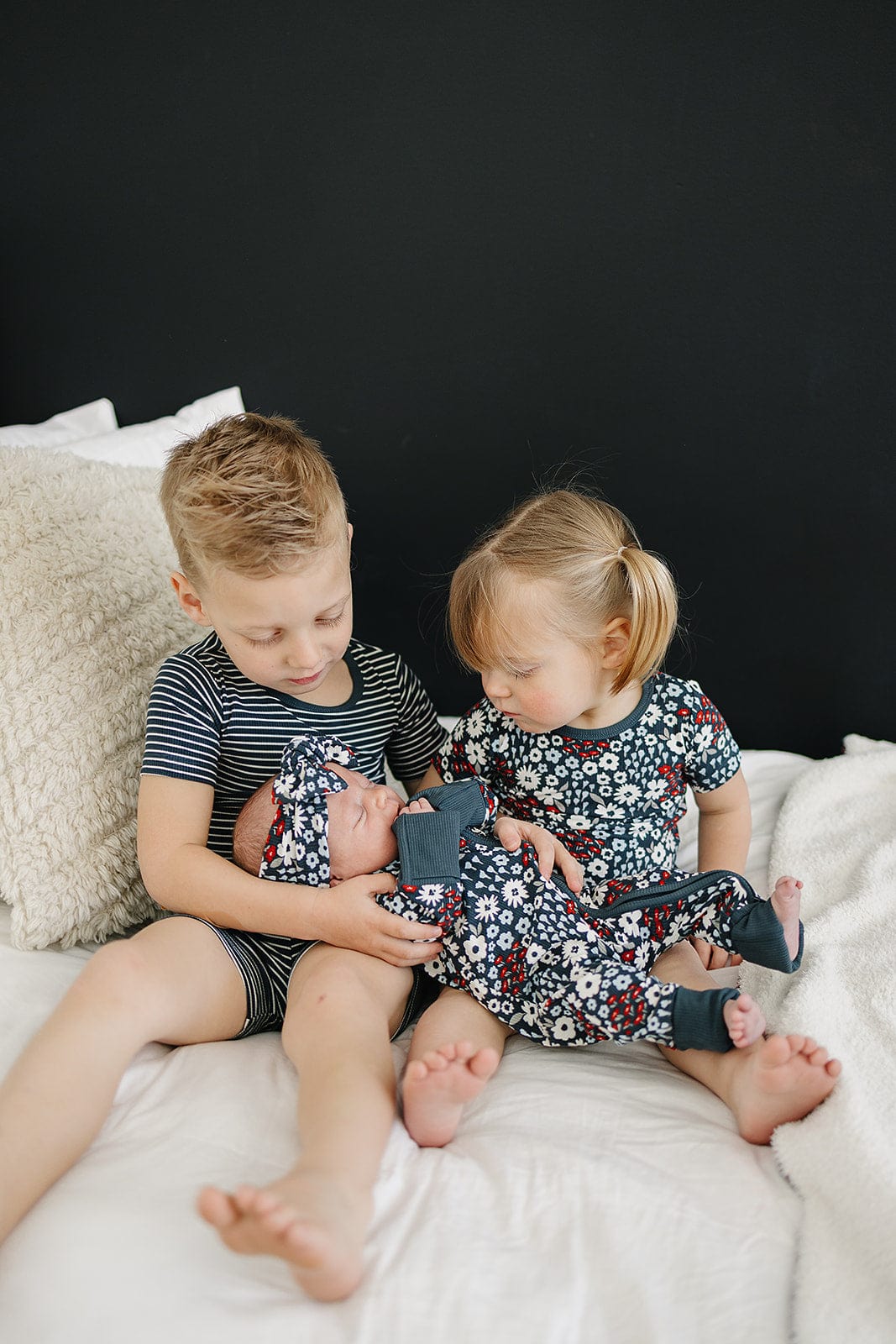 Americana Floral Ribbed Bamboo Cozy Short Set - Image 6