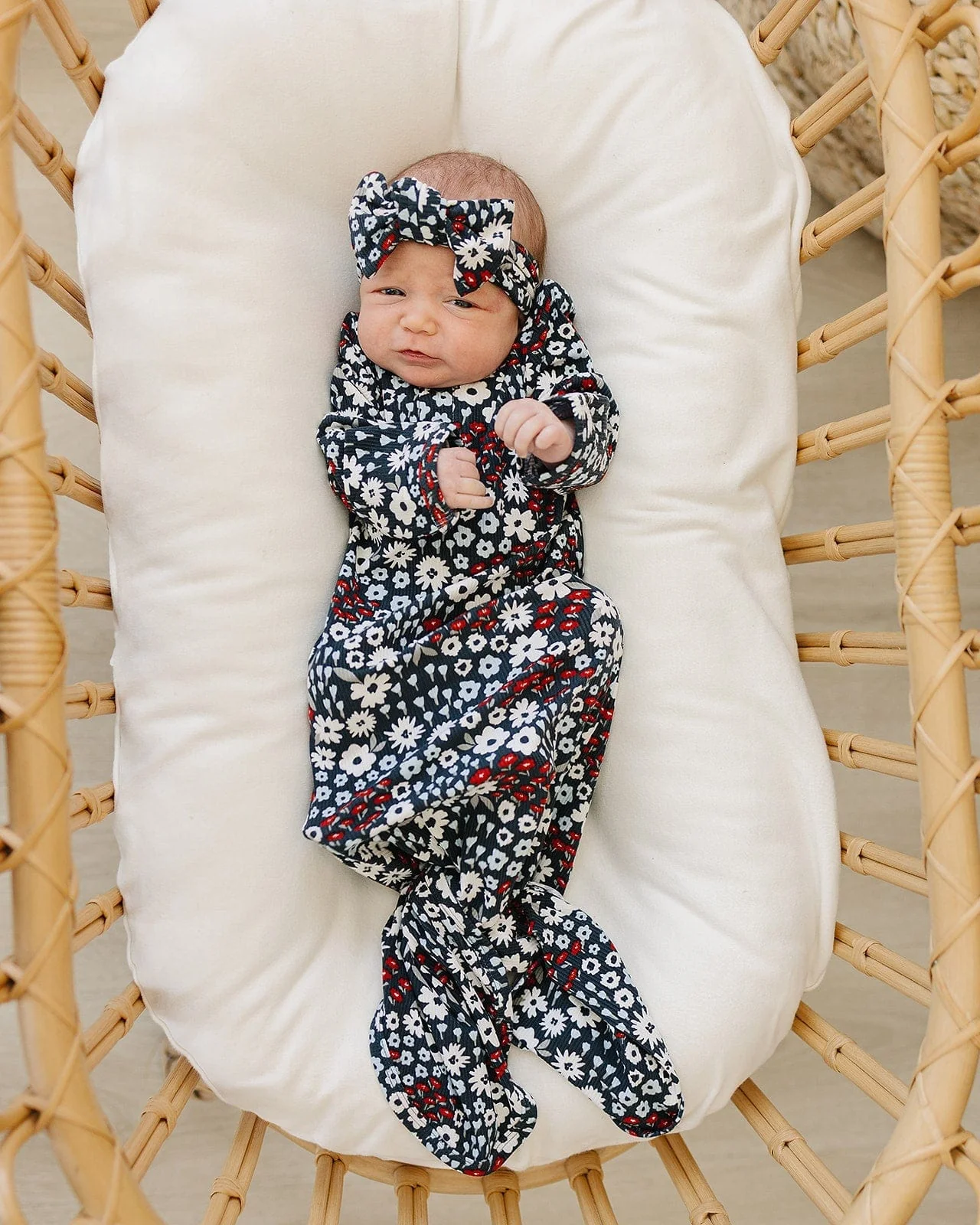 Americana Floral Ribbed Bamboo Head Wrap - Image 3