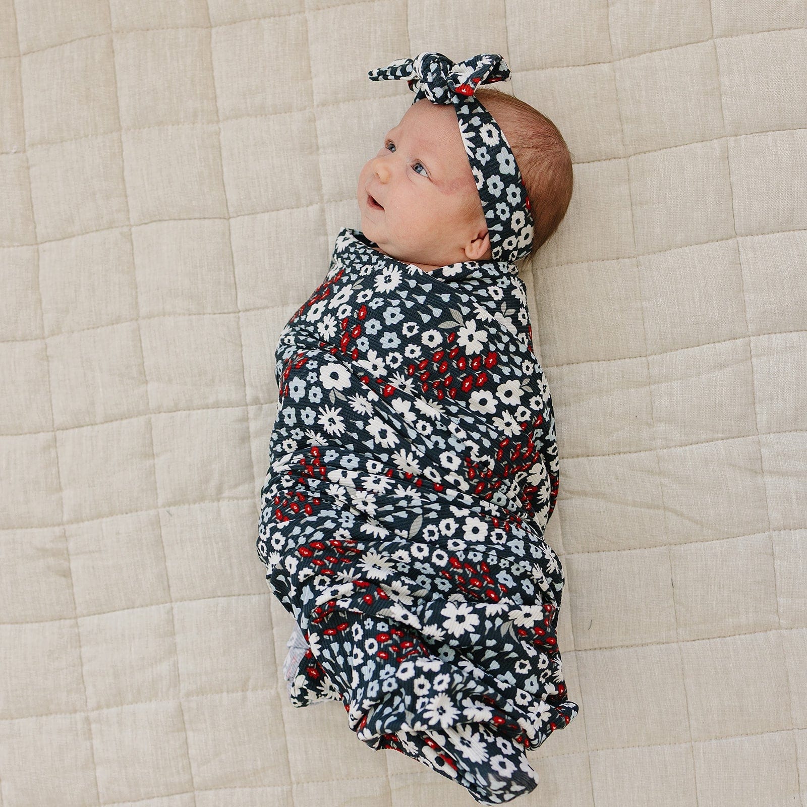 Americana Floral Ribbed Bamboo Head Wrap - Image 5