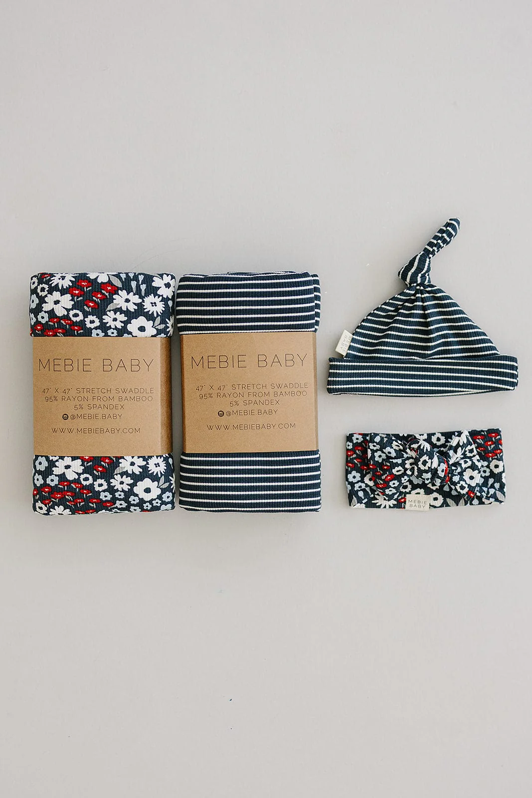 Americana Floral Ribbed Bamboo Head Wrap - Image 6
