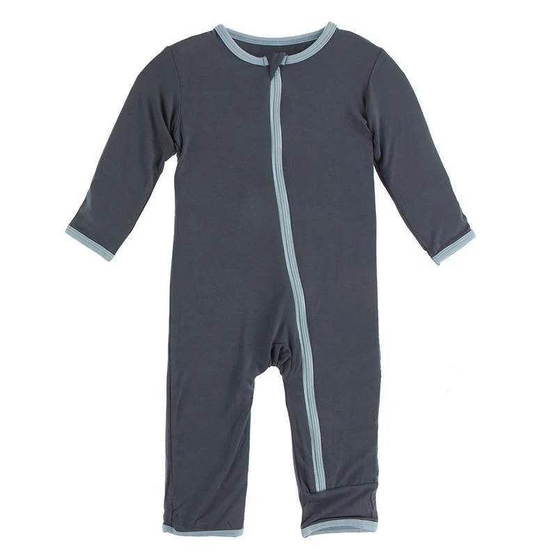 Bamboo Applique Coverall with Zipper - Stone Paddles and Canoe - Image 4