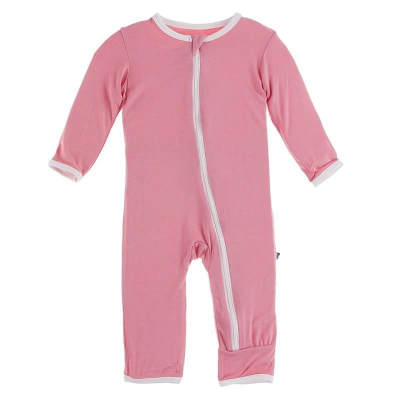 Bamboo Applique Coverall with Zipper - Strawberry Forest Rabbit - Image 2
