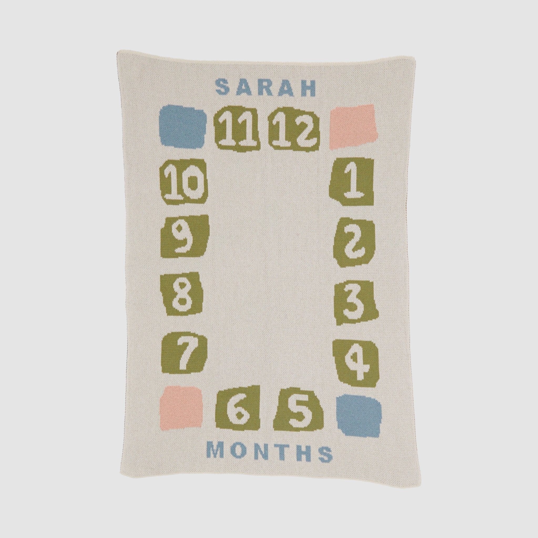 Baby Block Milestone Personalized Blanket - Image 2