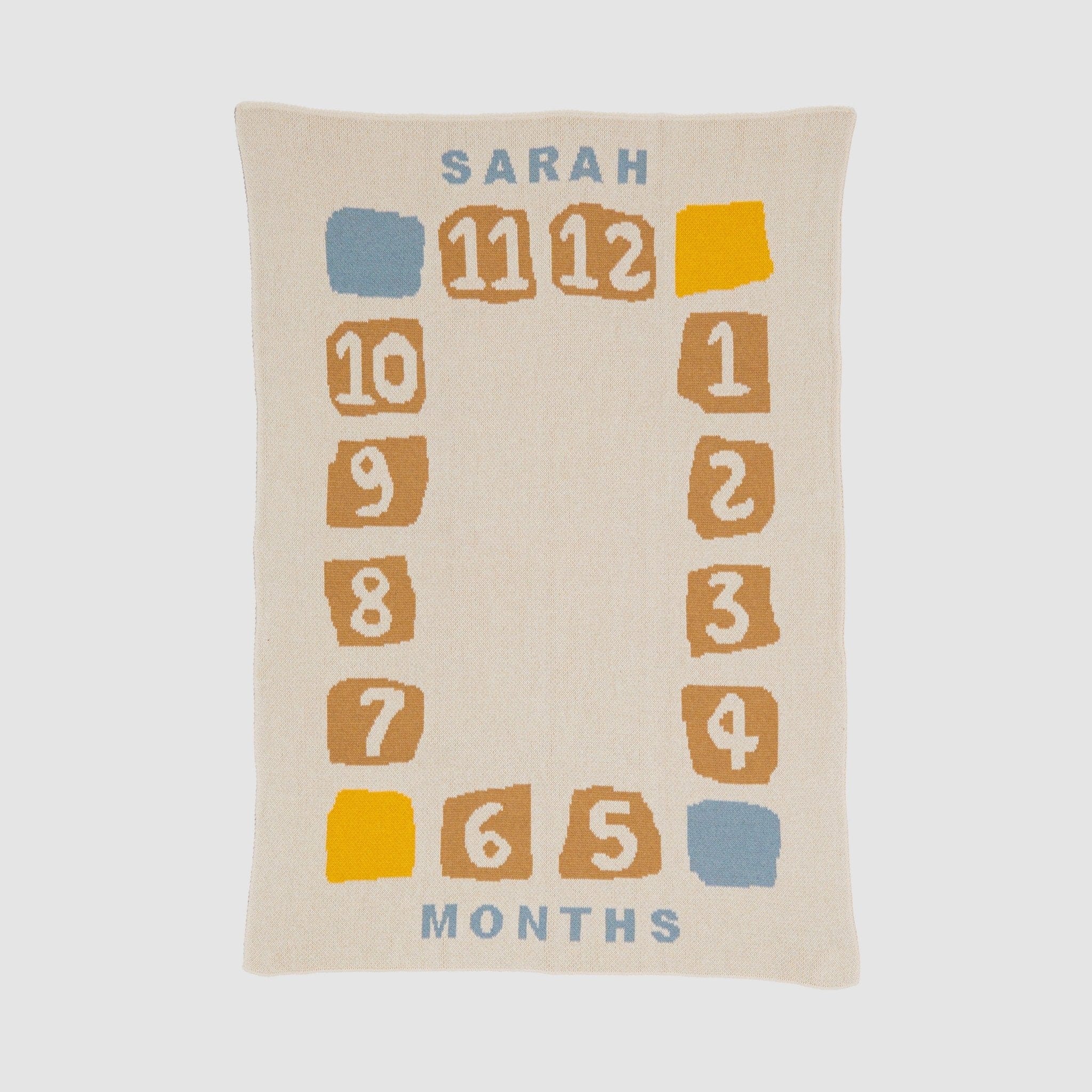 Baby Block Milestone Personalized Blanket - Image 3