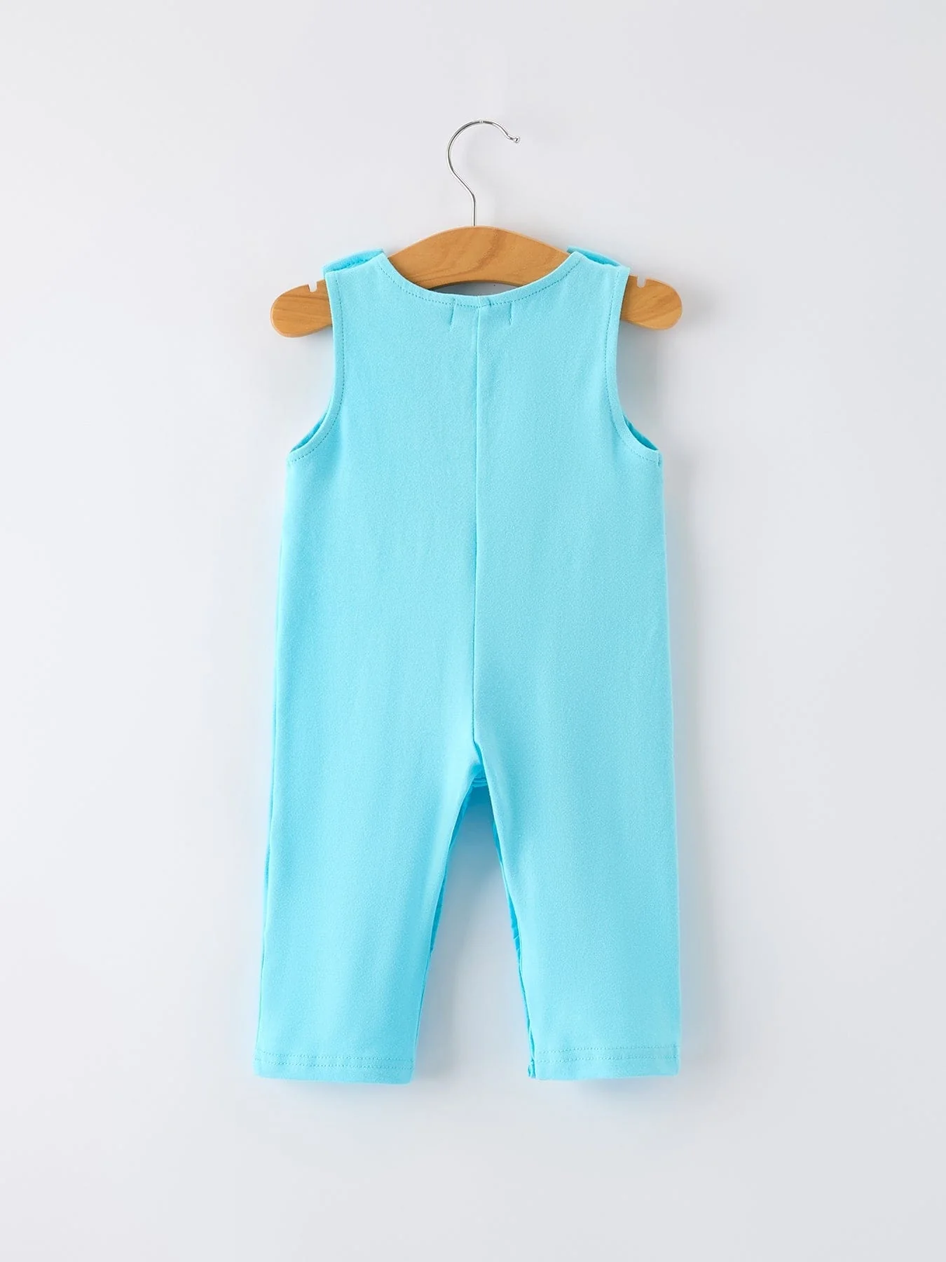 Baby Boy Baseball Romper - Blue Sleeveless Sports Outfit with Embroidery - Image 2