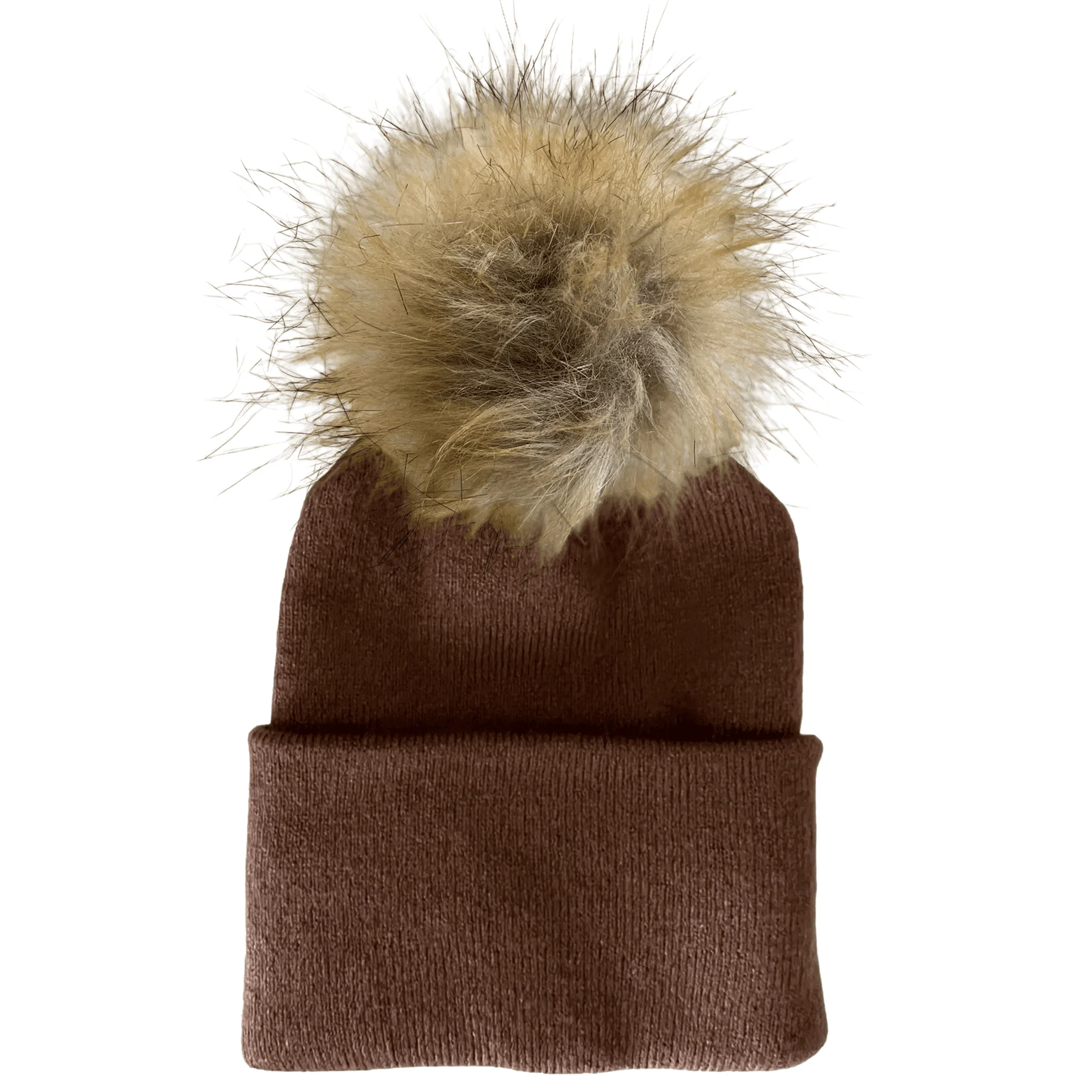 Baby Hat - Sandalwood Fur Pom - Image 2