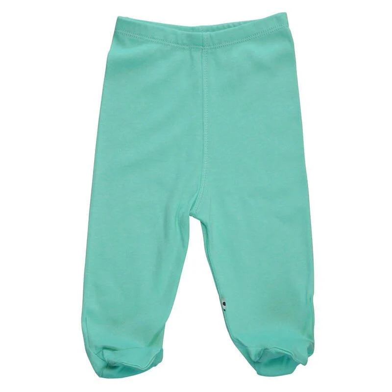 Boy's Footed Romper Pants - Seafoam