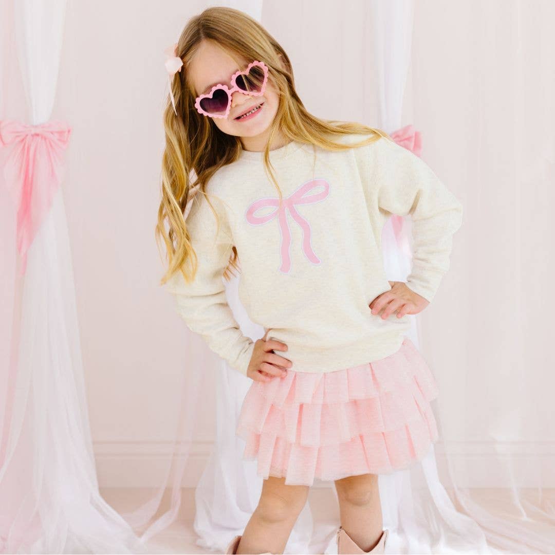 Ballet Bow Tiered Tutu - Kids Dress Up Skirt - Coquette - Image 2