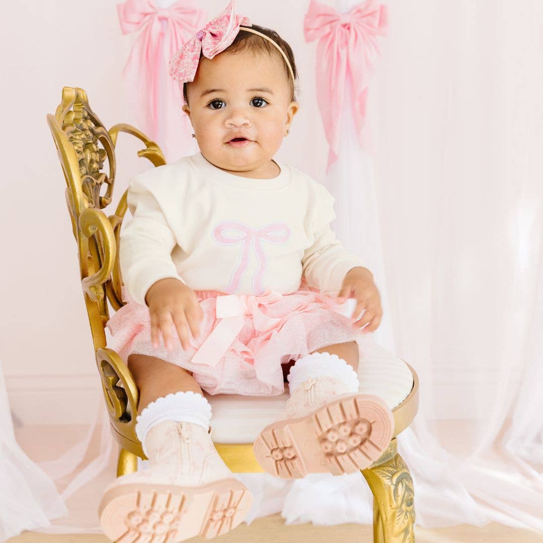 Ballet Bow Tiered Tutu - Kids Dress Up Skirt - Coquette - Image 3