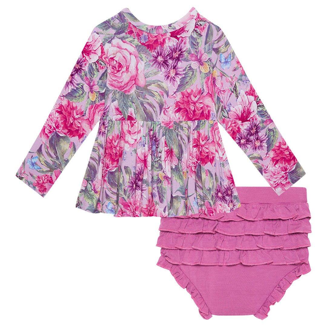 Bamboo Basic Peplum Top & Bloomer Set  - Ellery (Floral) - Image 4