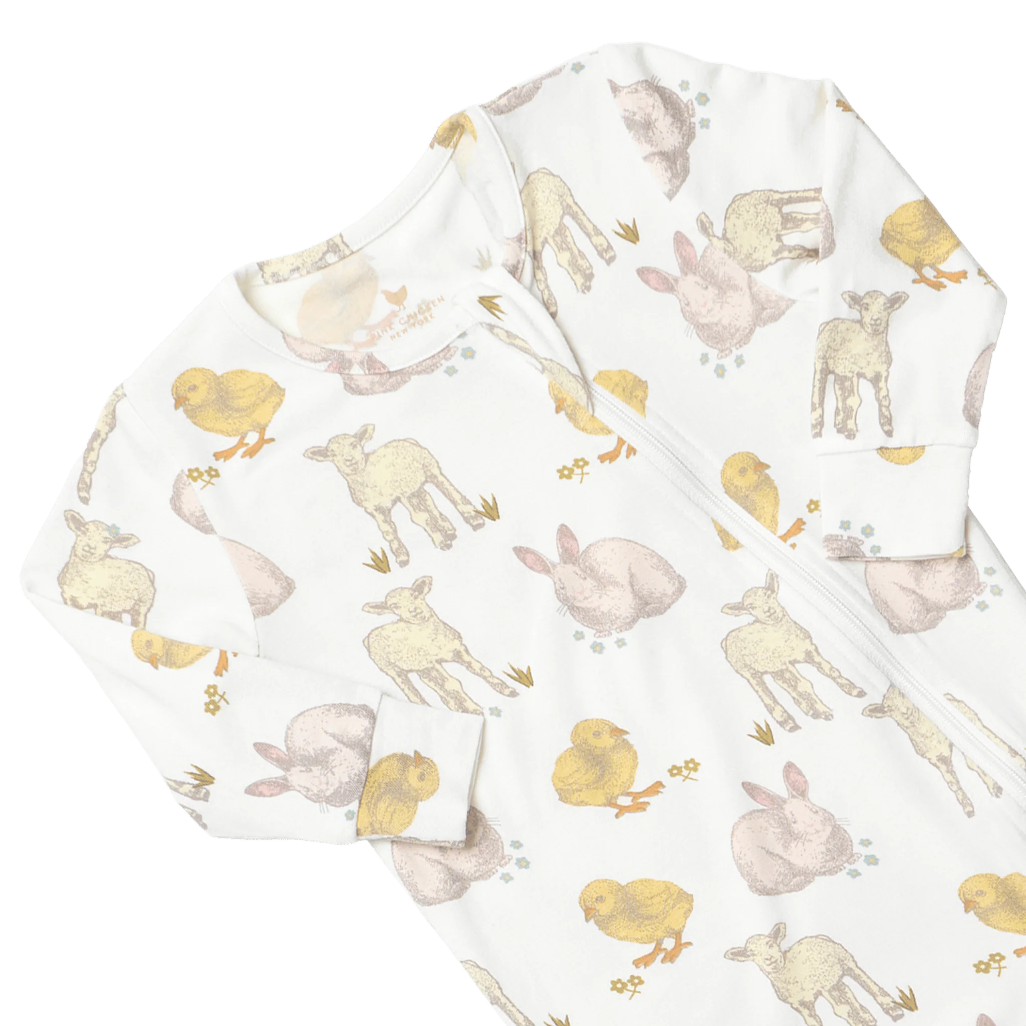 Bamboo Convertible Footie Romper - Easter Friends - Image 3
