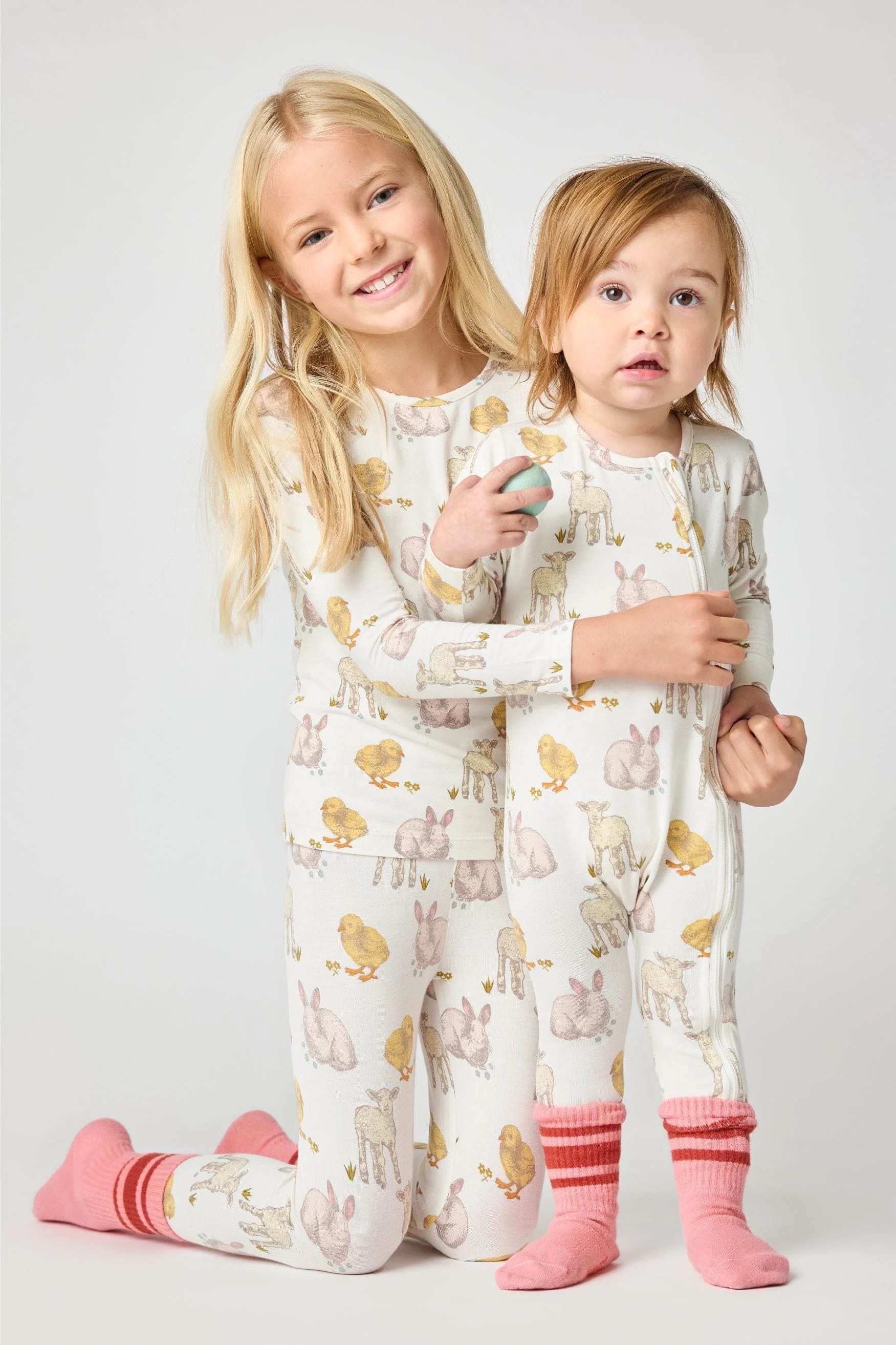 Bamboo Convertible Footie Romper - Easter Friends - Image 4