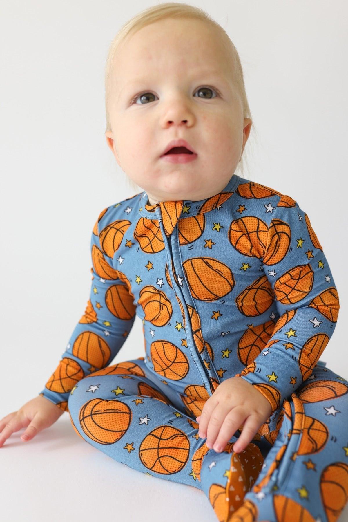 Bamboo Footie Zippered One Piece Slam Dunk (Basketball) - Image 3