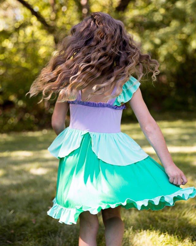 Bamboo Girl's Mermaid Princess Twirl Dress - Fairytale - Image 2