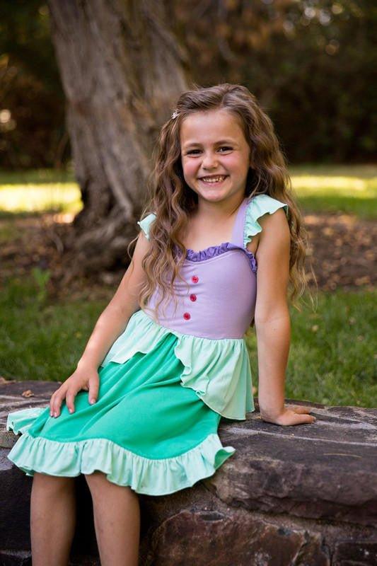 Bamboo Girl's Mermaid Princess Twirl Dress - Fairytale - Image 4
