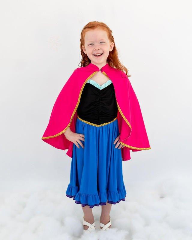 Bamboo Girl's Optimistic Princess Twirl Dress with Cape - Fairytale - Image 3