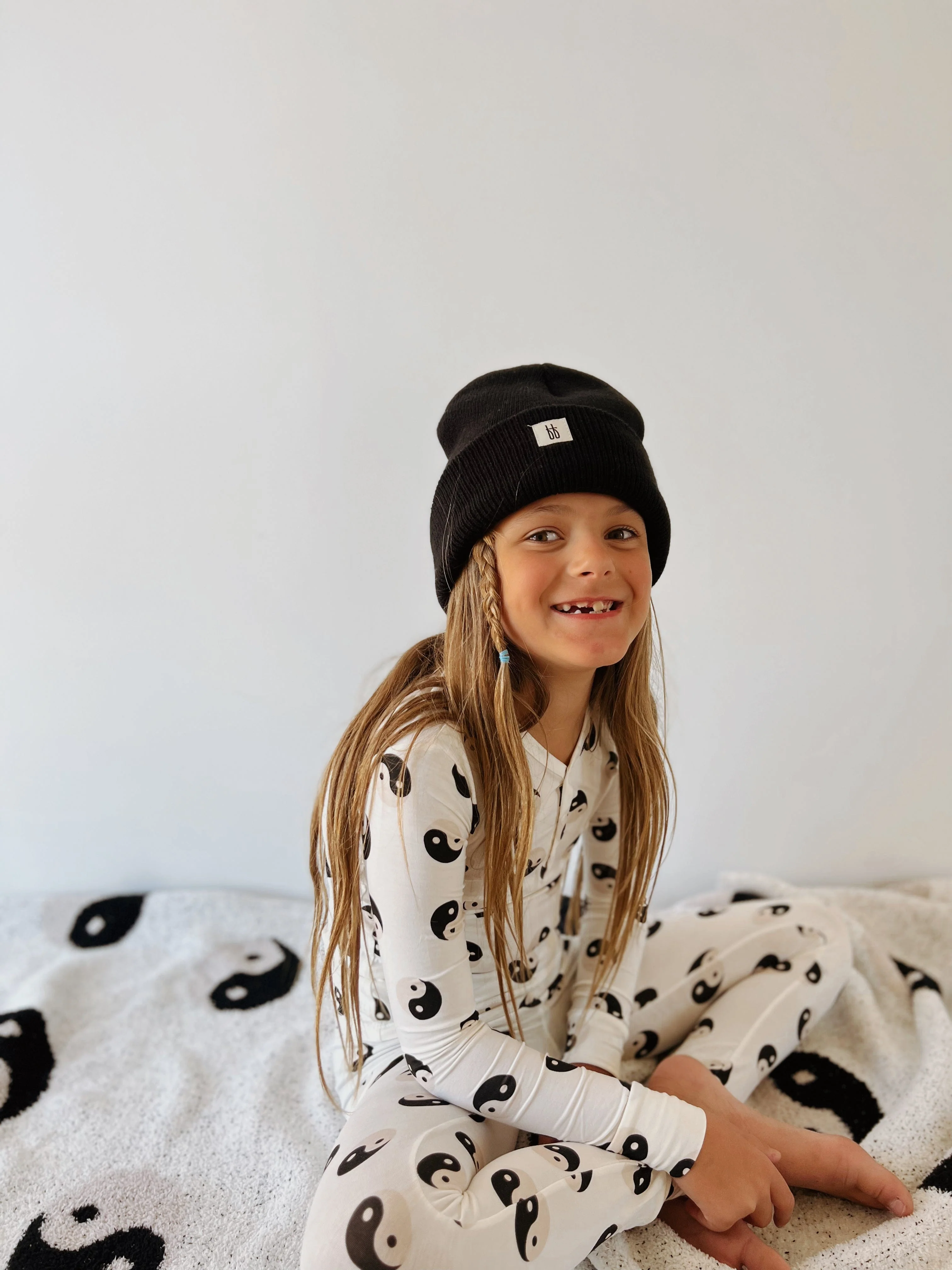 Bamboo Two Piece Pajamas - Black & White Yin Yang - Image 12