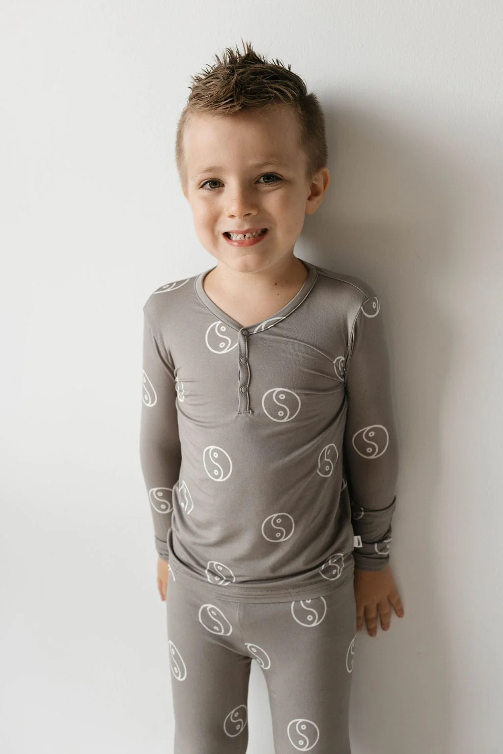 Bamboo Two Piece Pajamas - Sage Yin Yang - Image 3