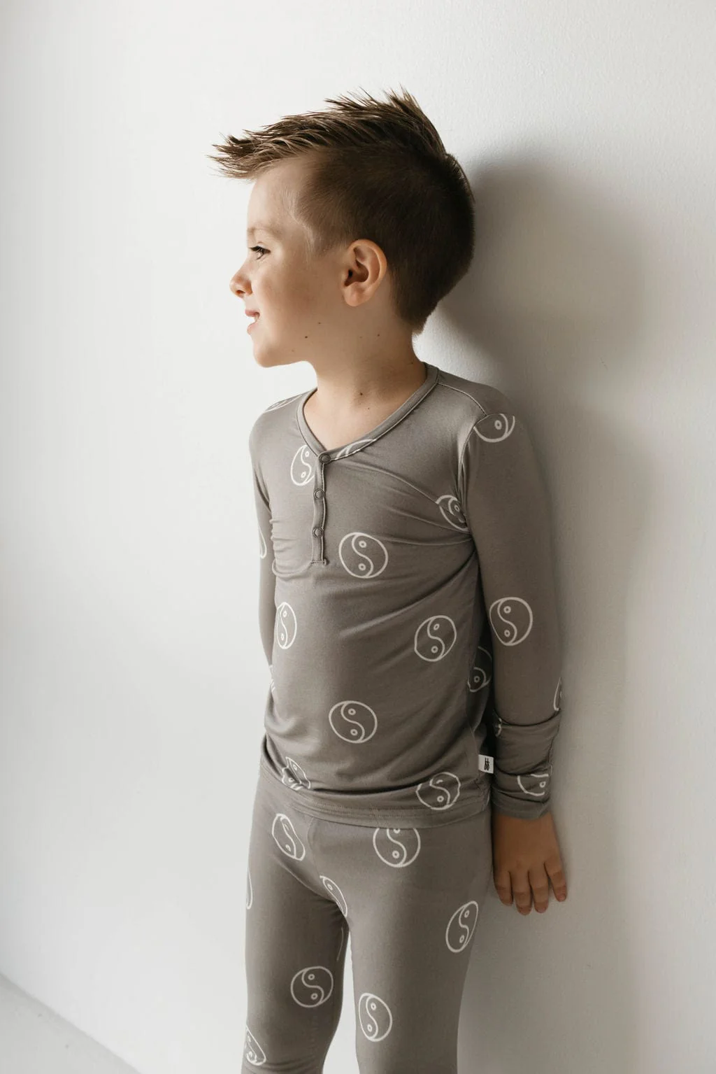 Bamboo Two Piece Pajamas - Sage Yin Yang - Image 4