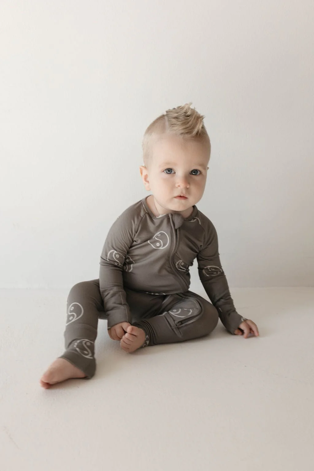 Bamboo Zip Pajamas - Sage Yin Yang - Image 3
