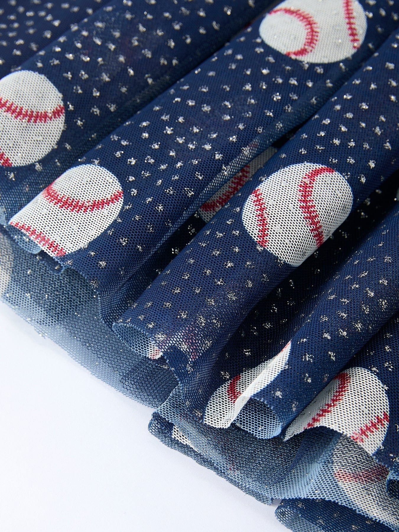 Baseball Theme Sleeveless Bow Strap Girls Dress - Image 4