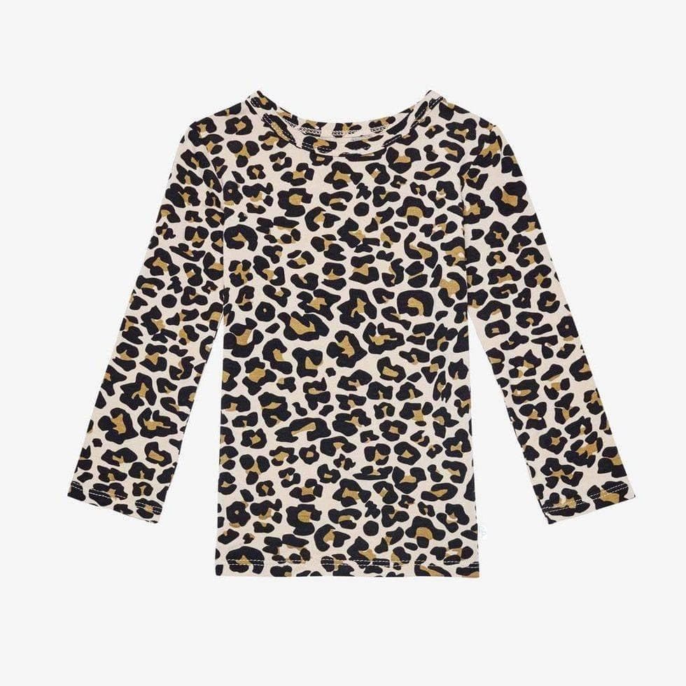 Bamboo Basic Loungewear Pajama Set - Lana Leopard Tan - Image 2