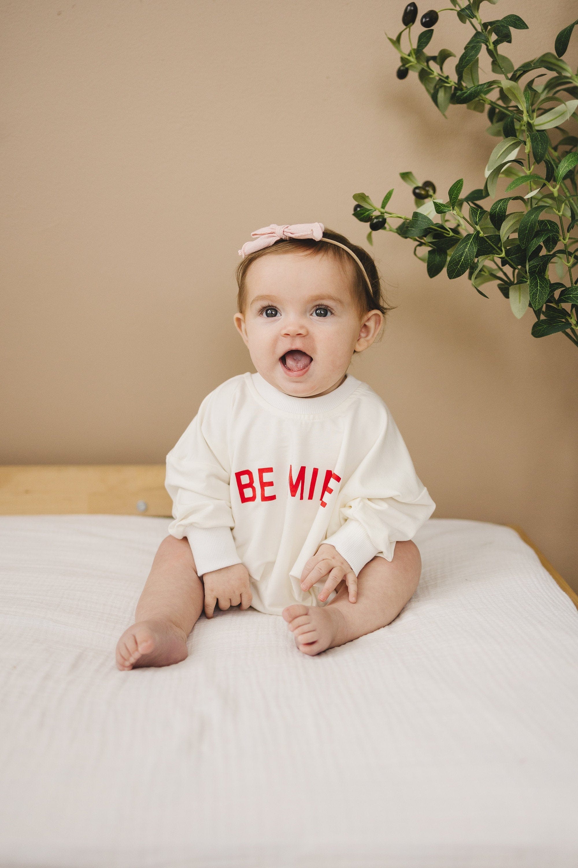 Be Mine Bamboo Sweatshirt Romper - Image 3