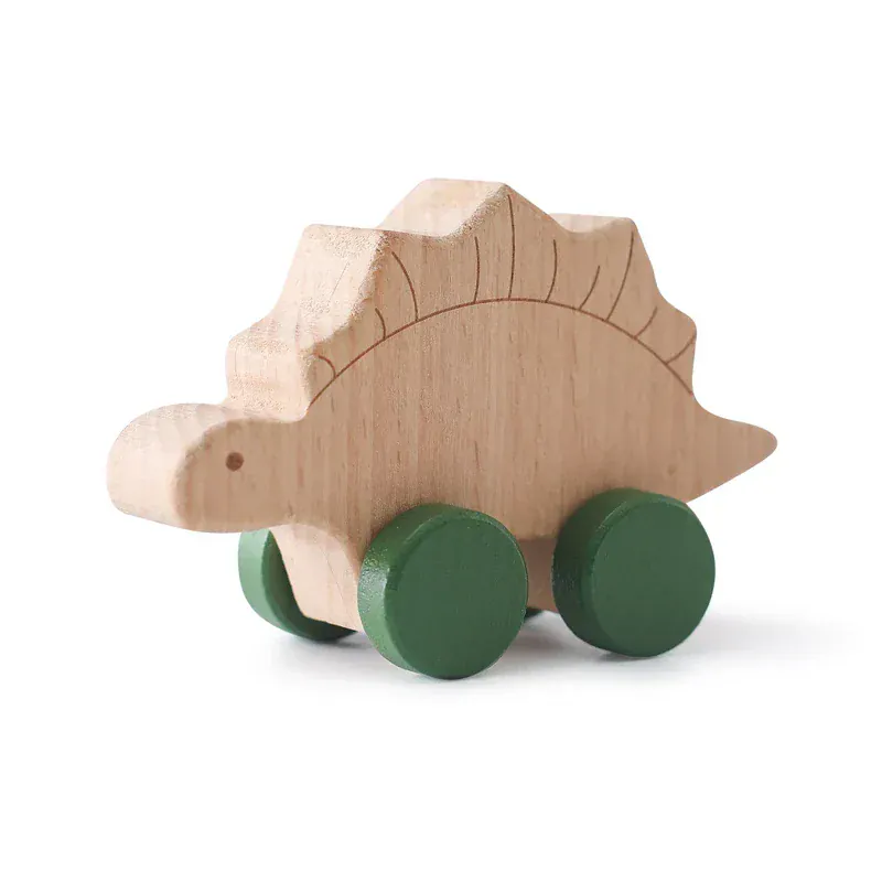Beech Wooden Dinosaur On Wheels - Image 3