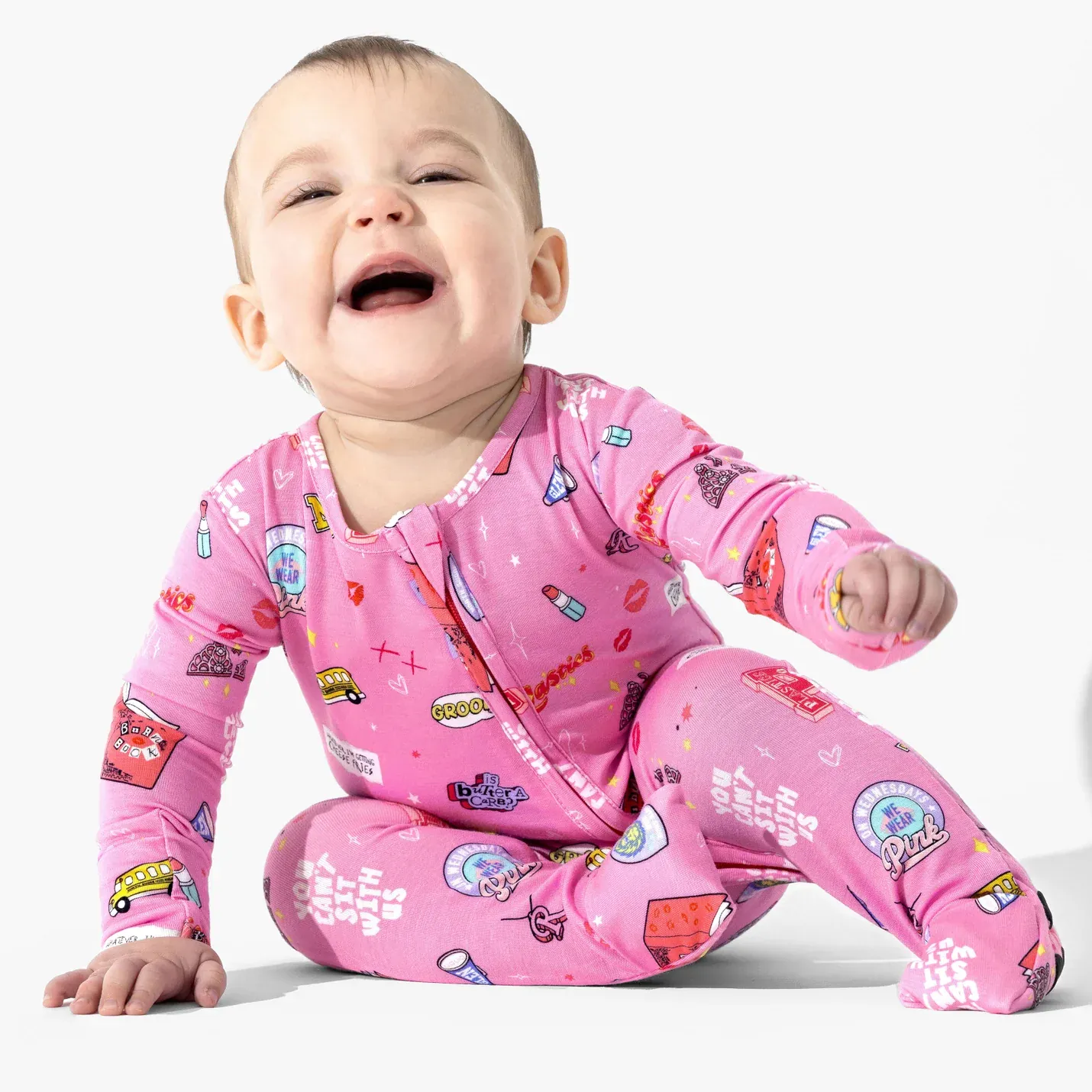 Bamboo Convertible Footie Romper - Mean Girls: So Fetch - Image 3