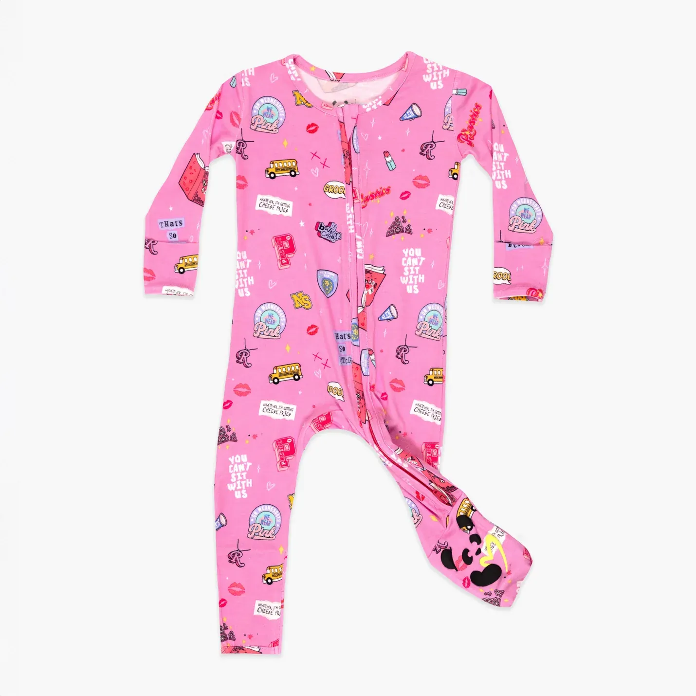Bamboo Convertible Footie Romper - Mean Girls: So Fetch - Image 6