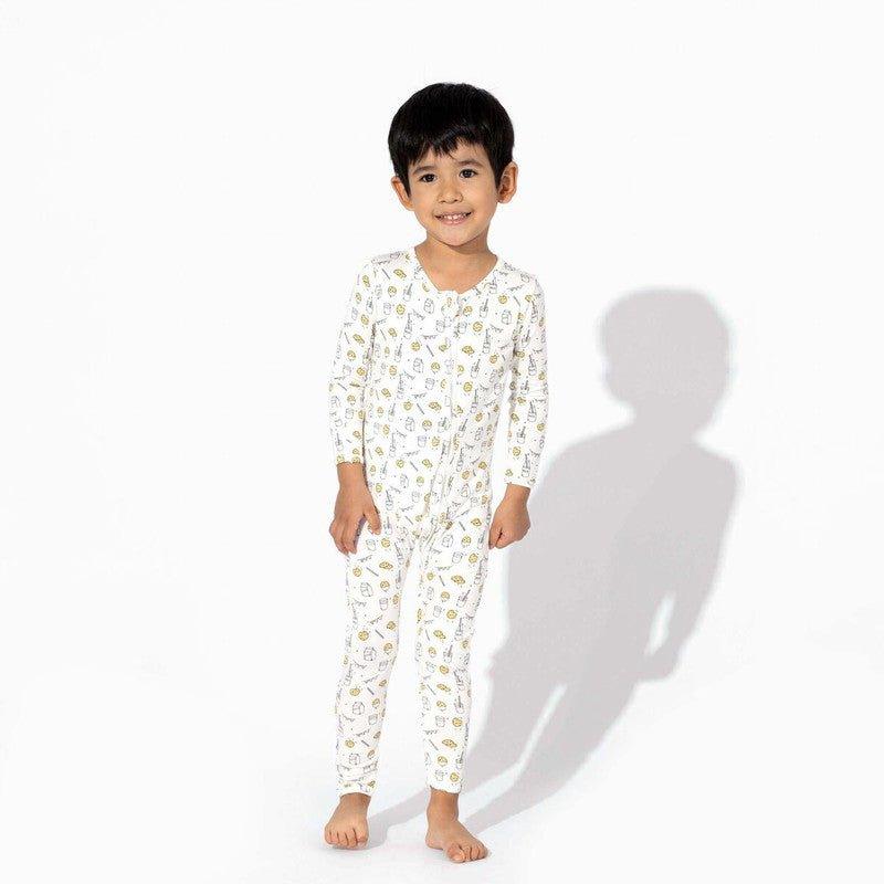 Bamboo Convertible Footie Romper - Milk and Cookies - Image 5