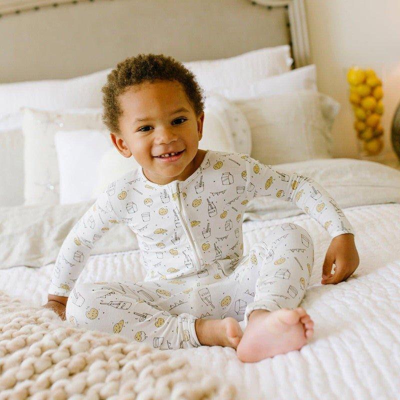 Bamboo Convertible Footie Romper - Milk and Cookies - Image 6