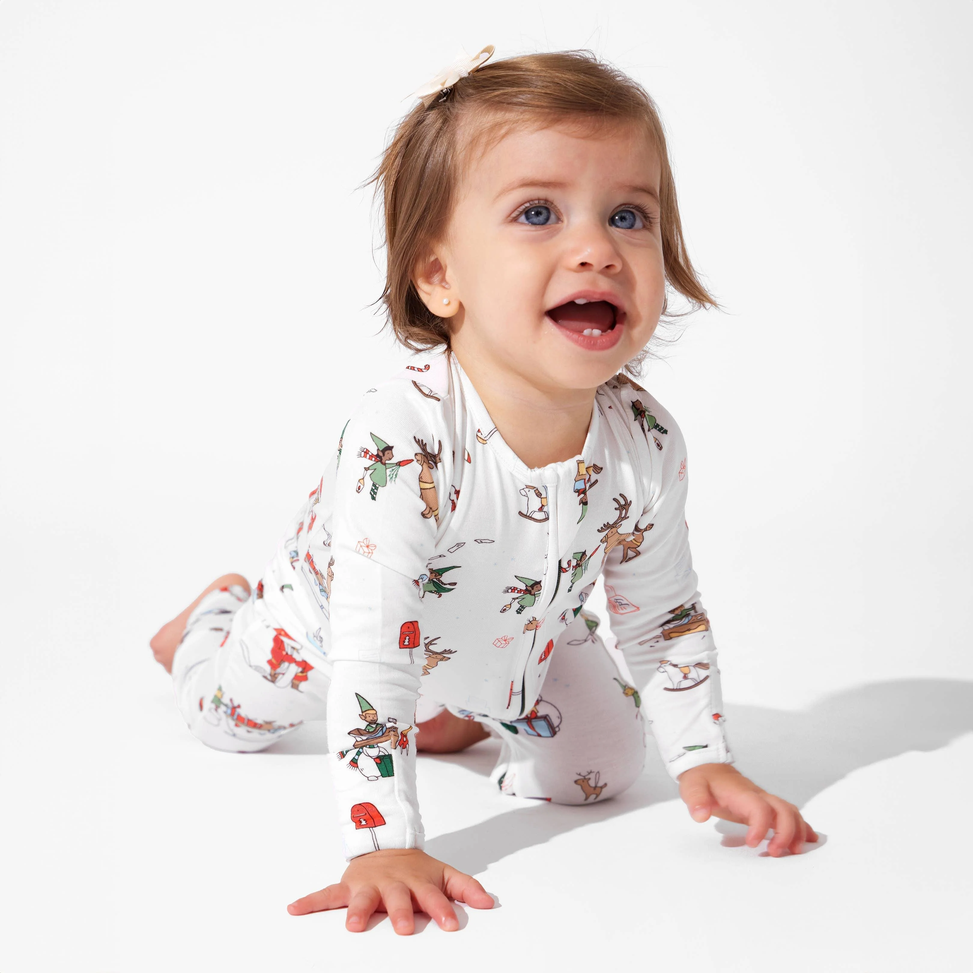 Bamboo Convertible Footie Romper - Santa's Workshop - Image 11