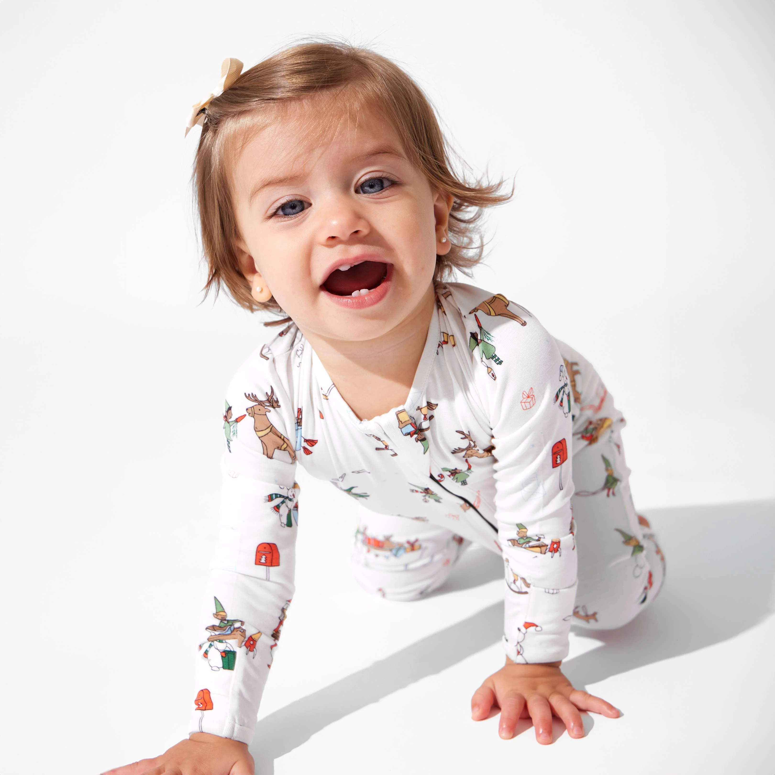 Bamboo Convertible Footie Romper - Santa's Workshop - Image 3