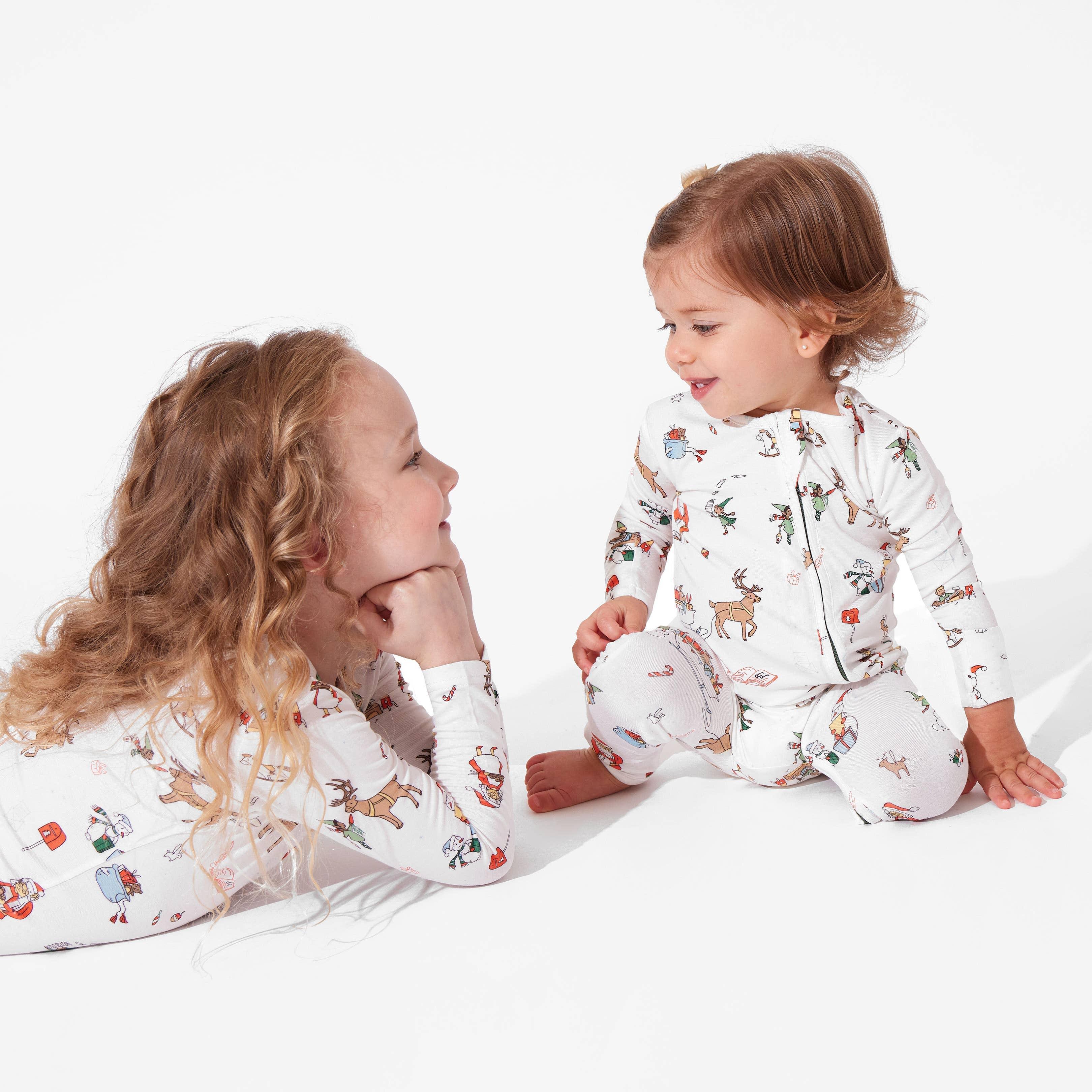 Bamboo Convertible Footie Romper - Santa's Workshop - Image 5