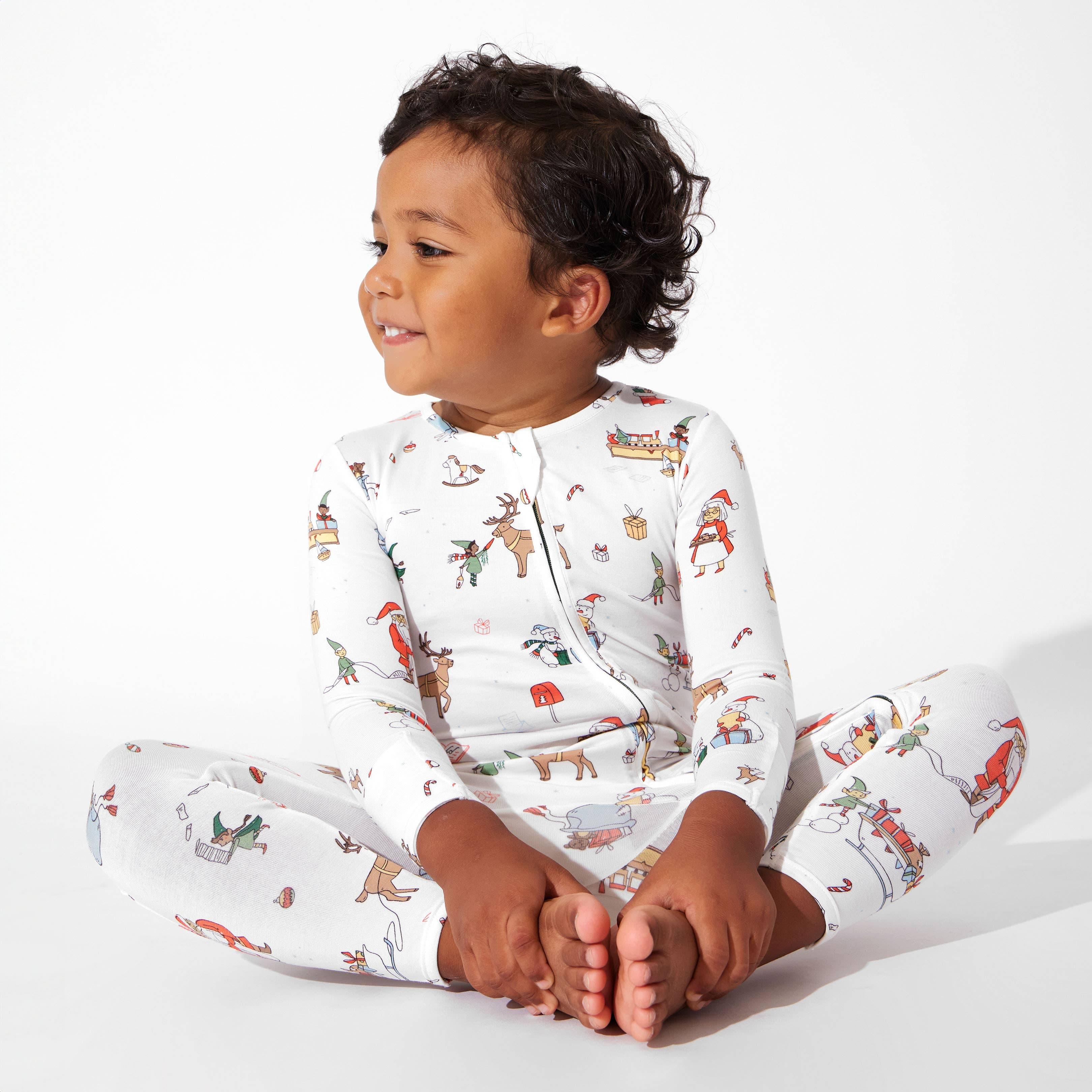 Bamboo Convertible Footie Romper - Santa's Workshop - Image 6