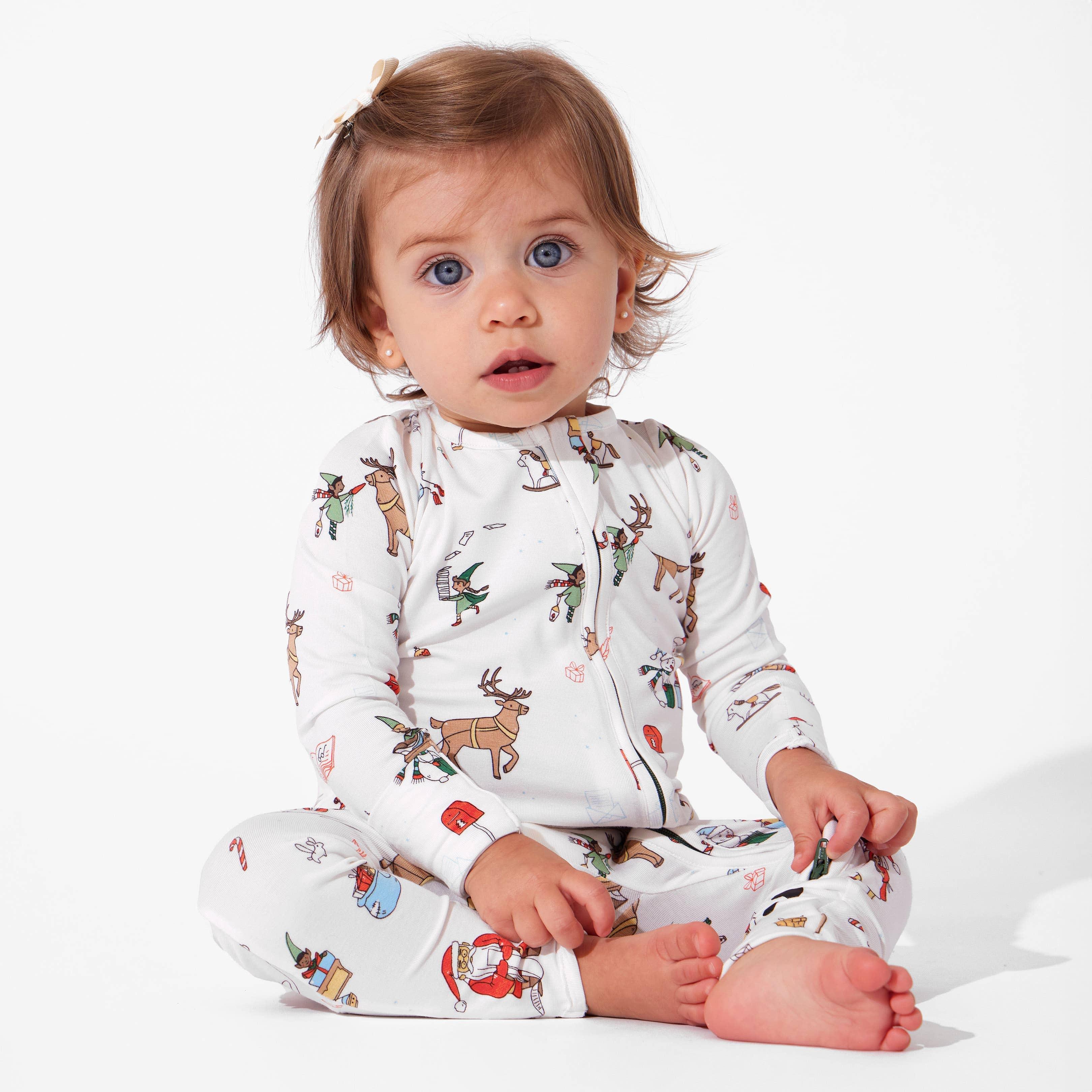 Bamboo Convertible Footie Romper - Santa's Workshop - Image 7