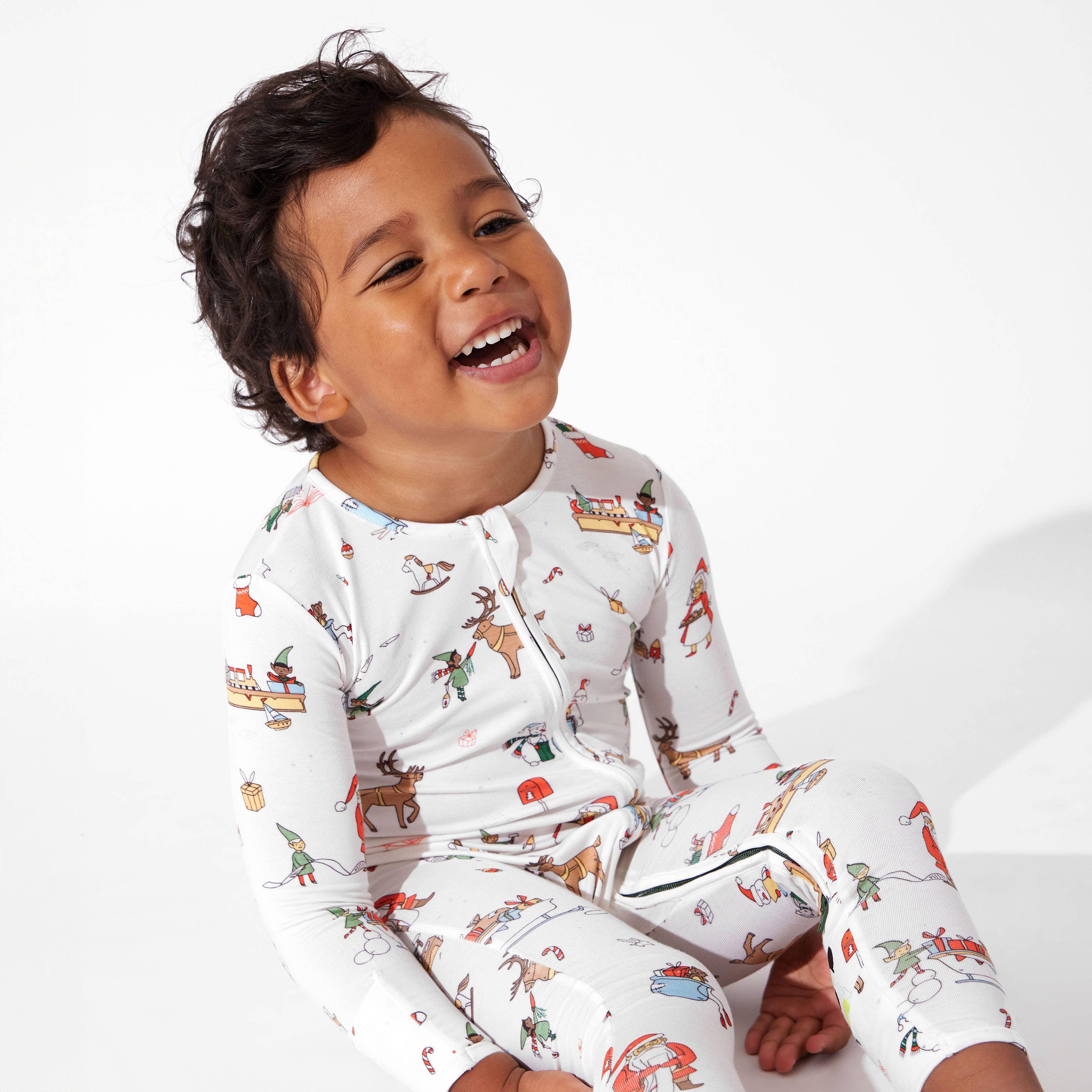 Bamboo Convertible Footie Romper - Santa's Workshop - Image 8